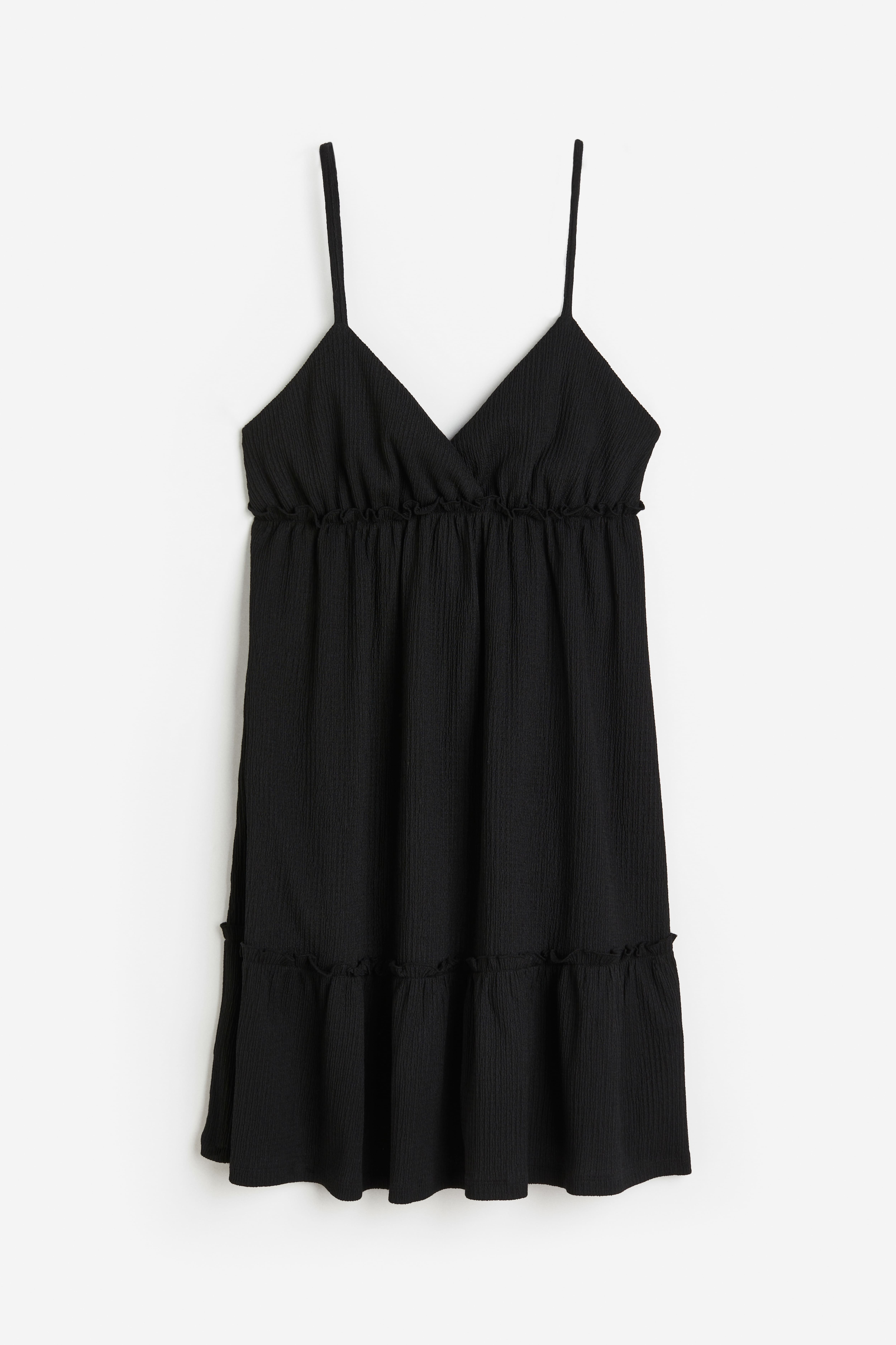 ruffle-trimmed crêped dress