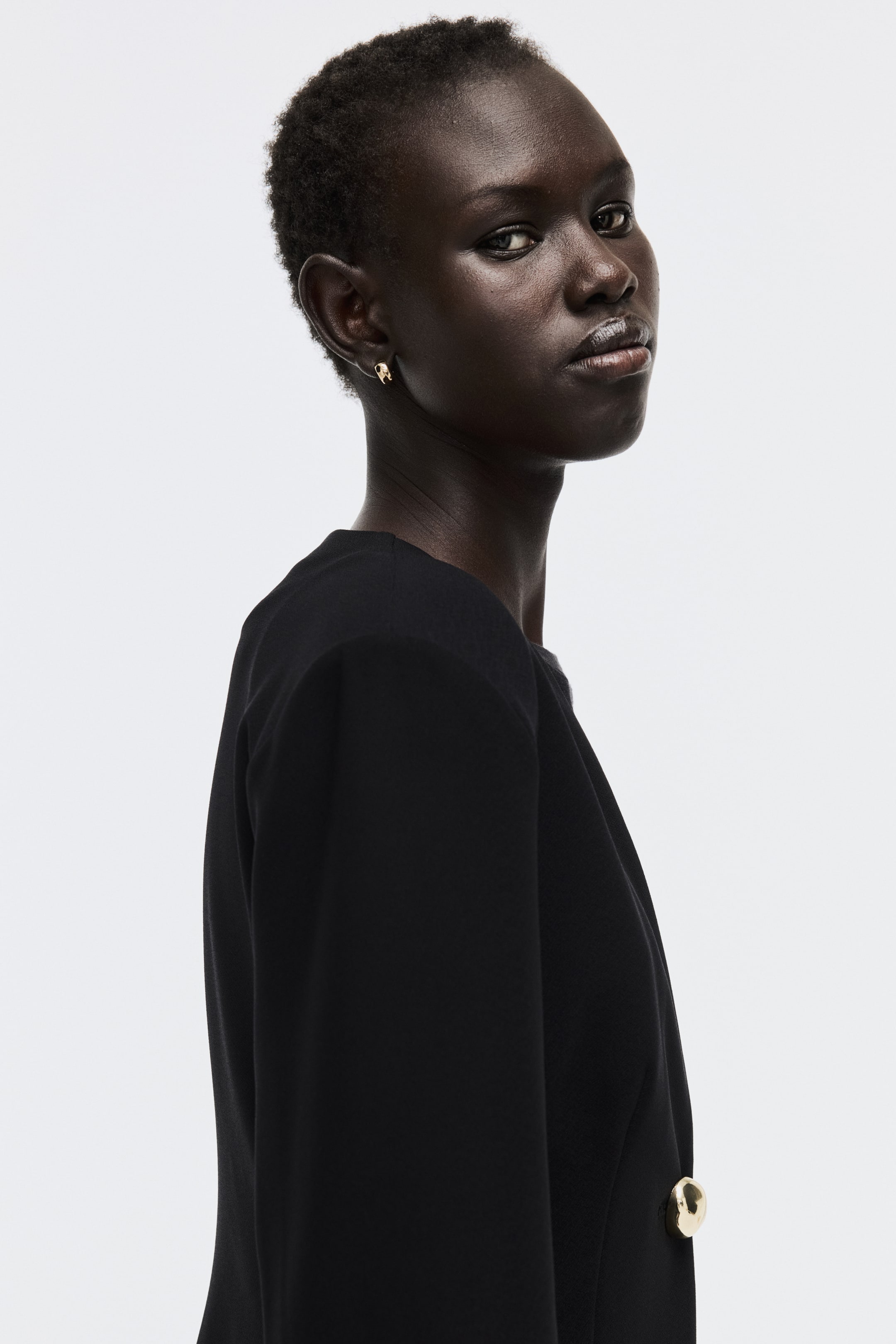 拡大画像を表示: ノーカラーブレザー - ブラック - レディース | H&M JP 3