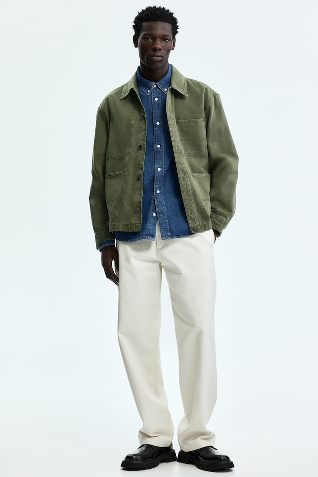 Oversized Denim Shirt - Denim blue/Denim black - 6