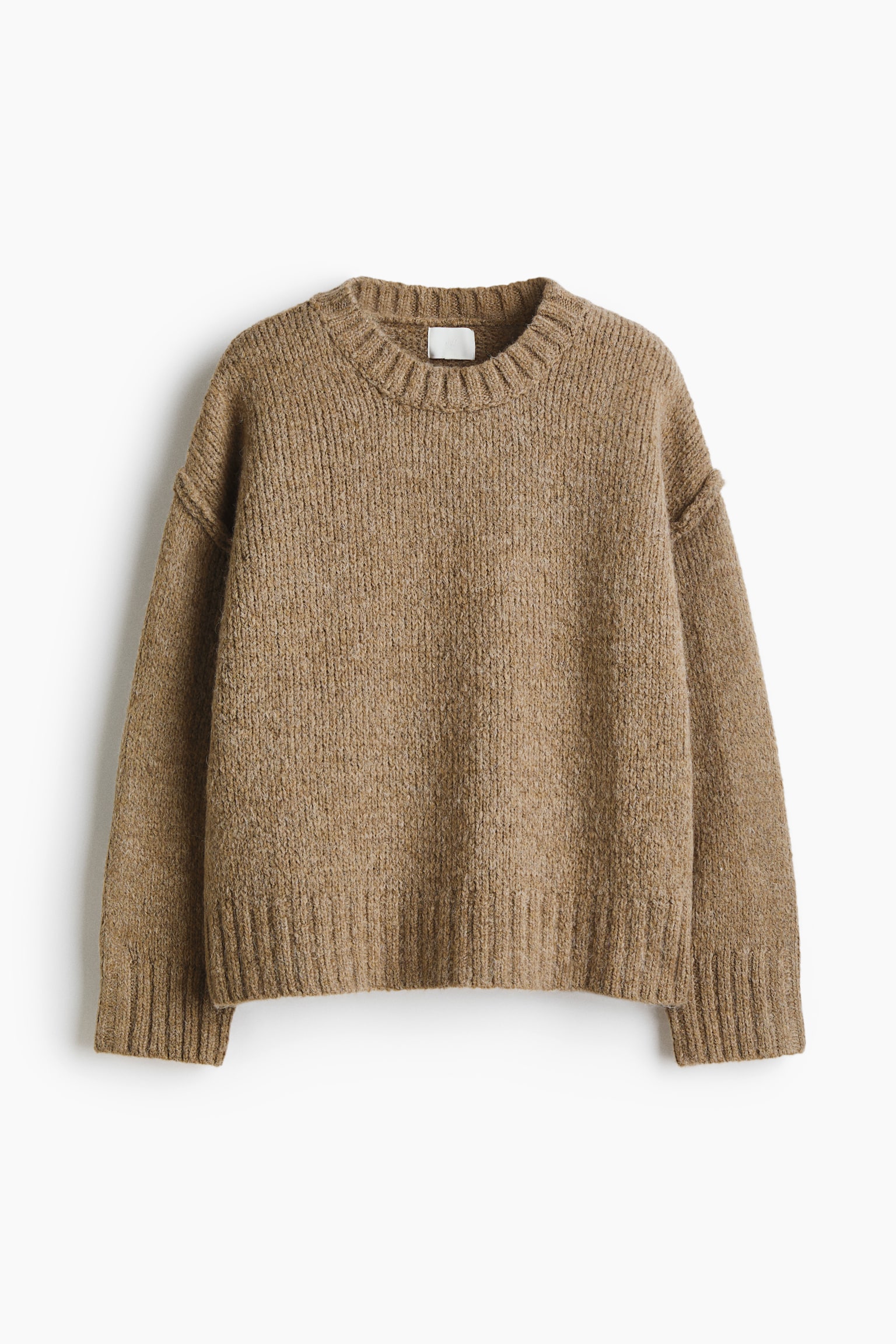 Женский свитер H&M Oversized Sweater, цвет: Бежевый меланжевый — фото 1