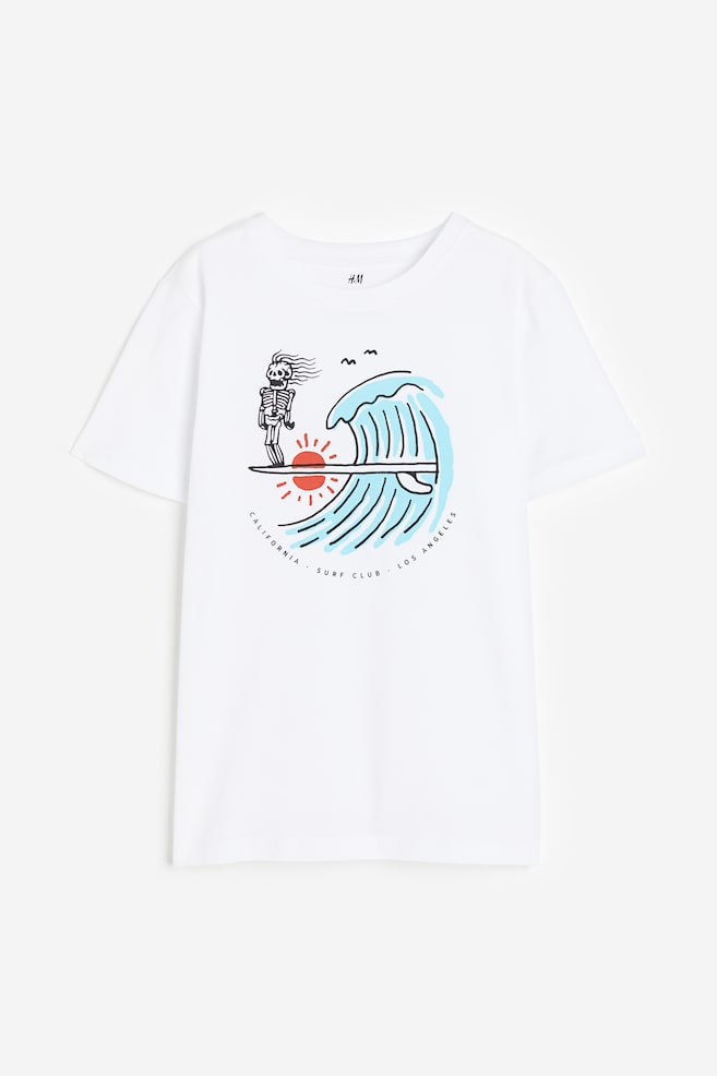 T-shirt i bomuld med tryk - Hvid/Surferskelet/Sort/Digitize/Mørkegrå/Just Chill/Støvet turkis/Graffiti/dc/dc/dc/dc/dc/dc - 1