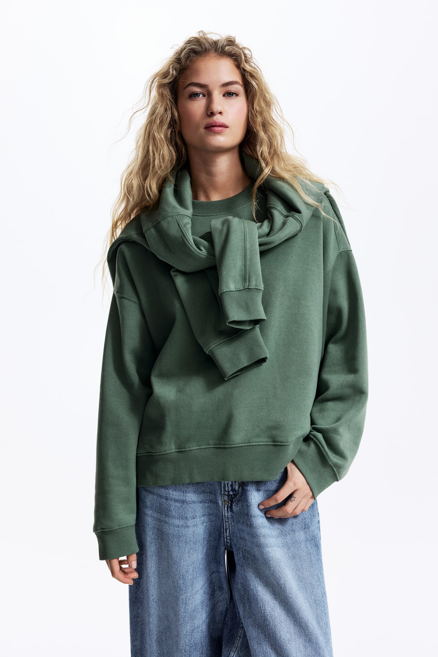 Oversized sweatshirt - Dusty green/Navy blue/47/Dark brown/Light grey/New York - 1