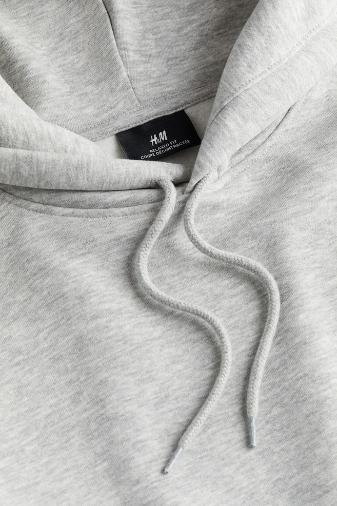 Relaxed Fit Hoodie - Light grey marl/Black/White/Light greige/dc/dc/dc/dc/dc/dc/dc/dc/dc/dc/dc/dc/dc - 3