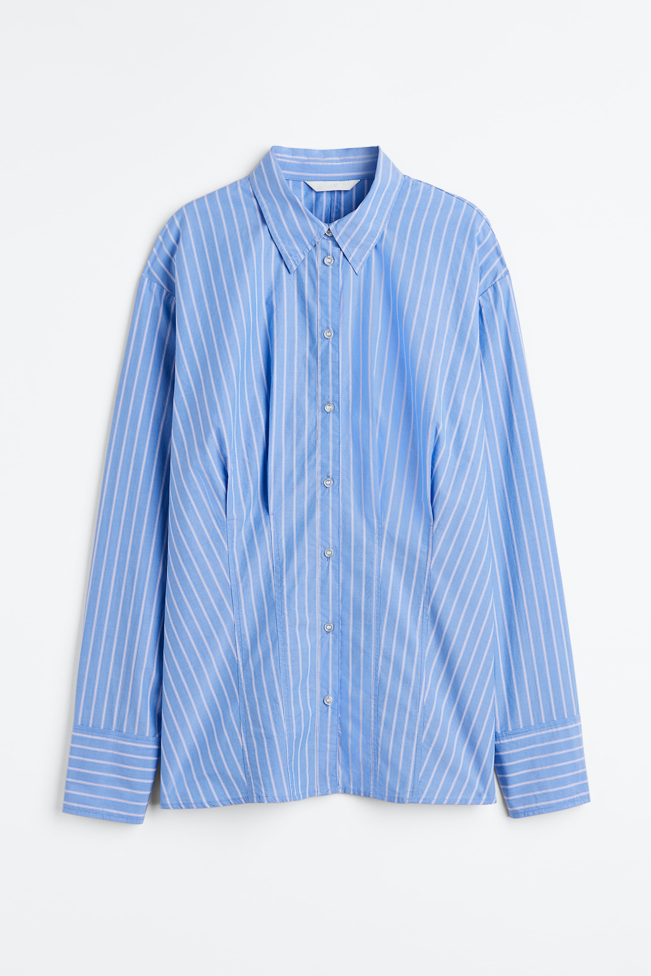 View larger image: Cotton Shirt - Blue/Stripe - Ladies | H&M AU 1