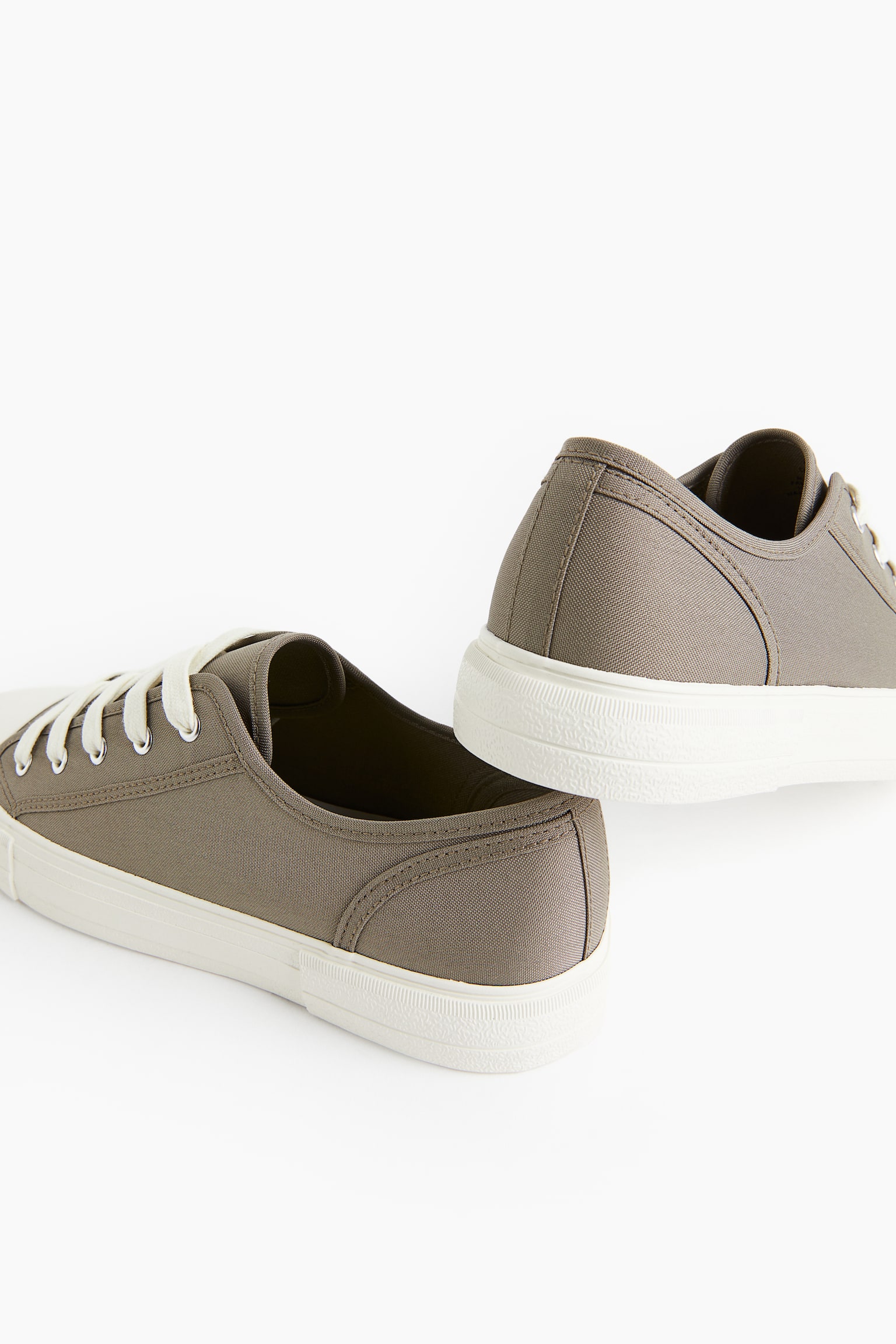 Canvas Sneakers - Khaki green/Cream/Cream - 4