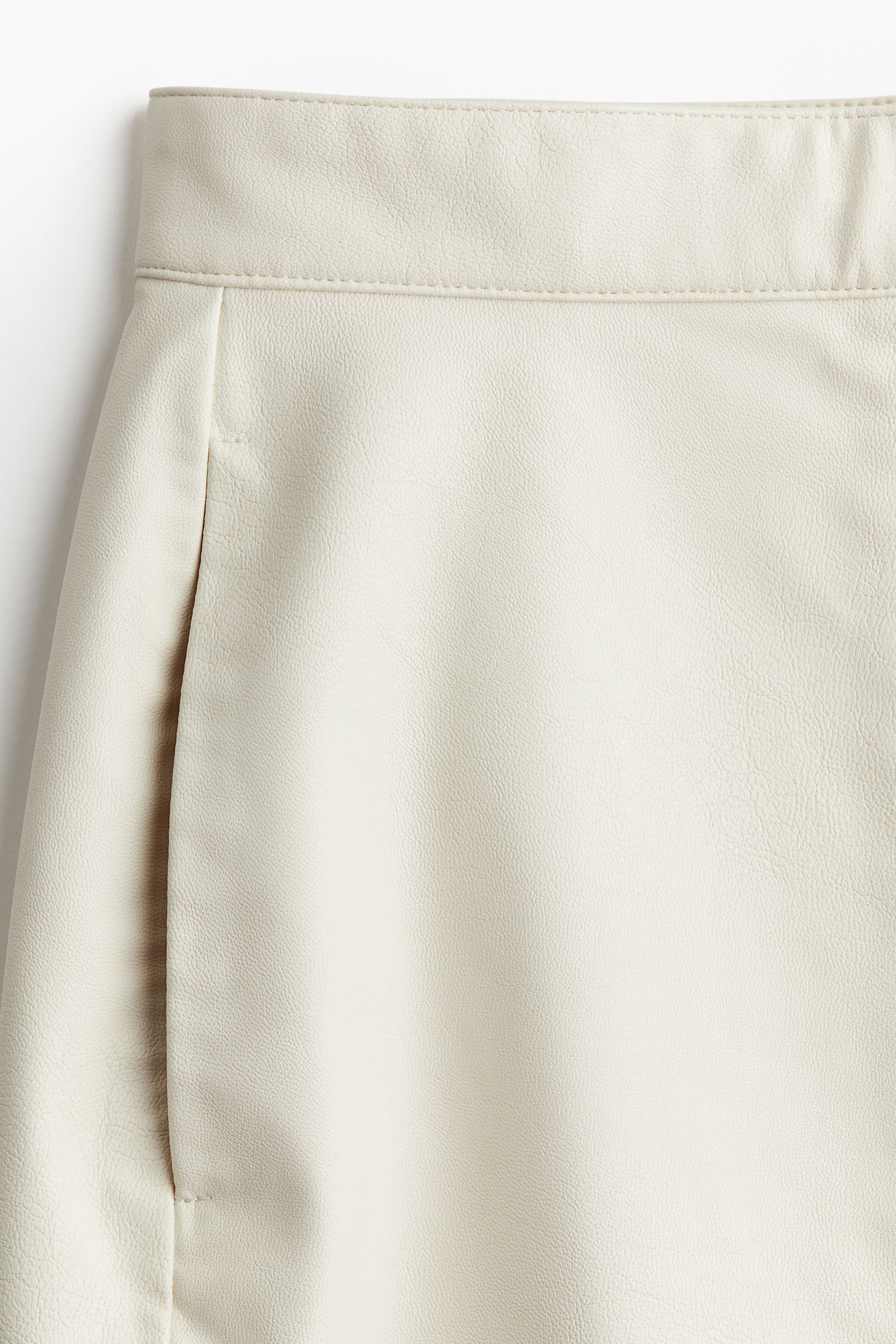 Coated pencil skirt - Cream - 4