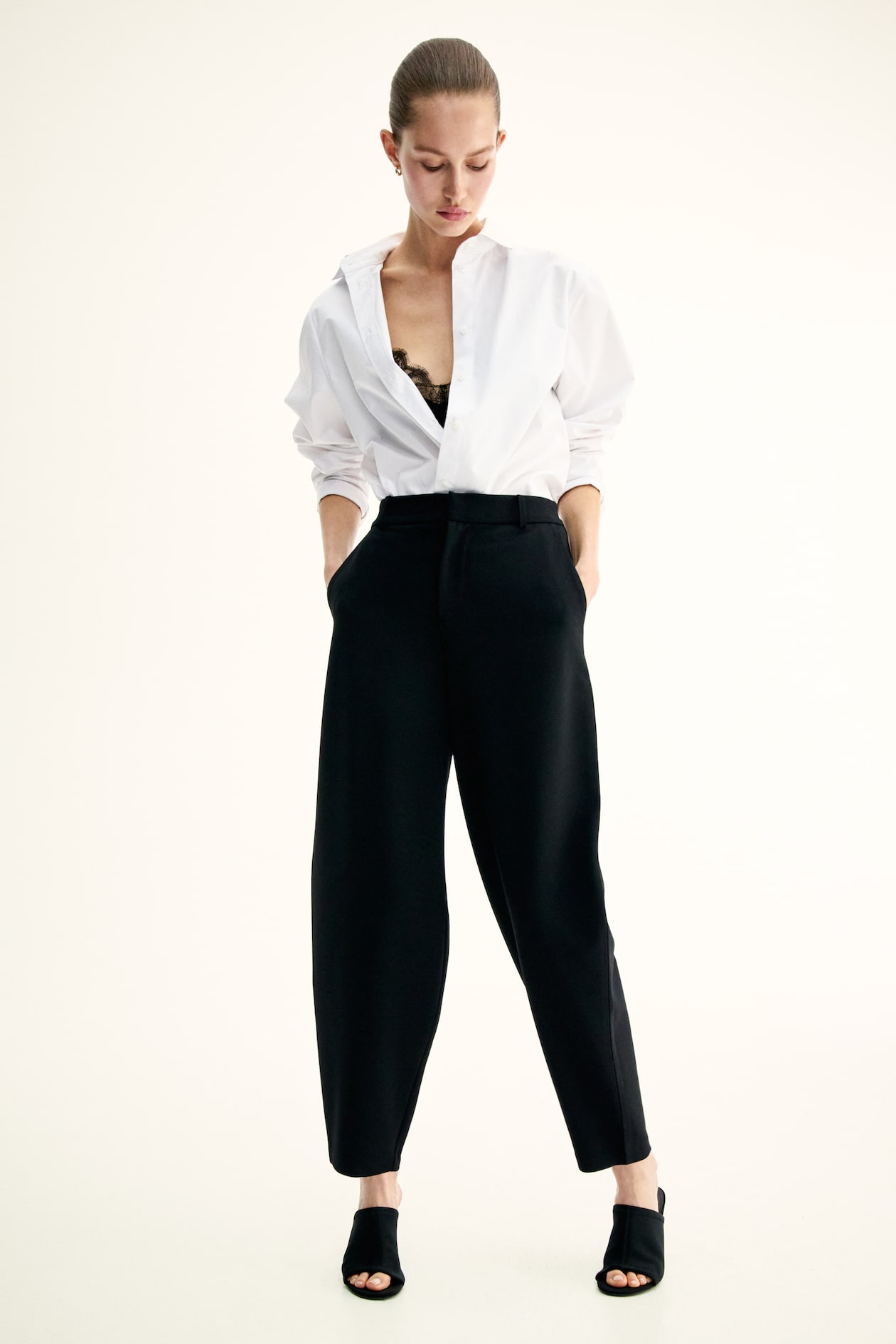 Jersey Barrel-Leg Pants - image 2