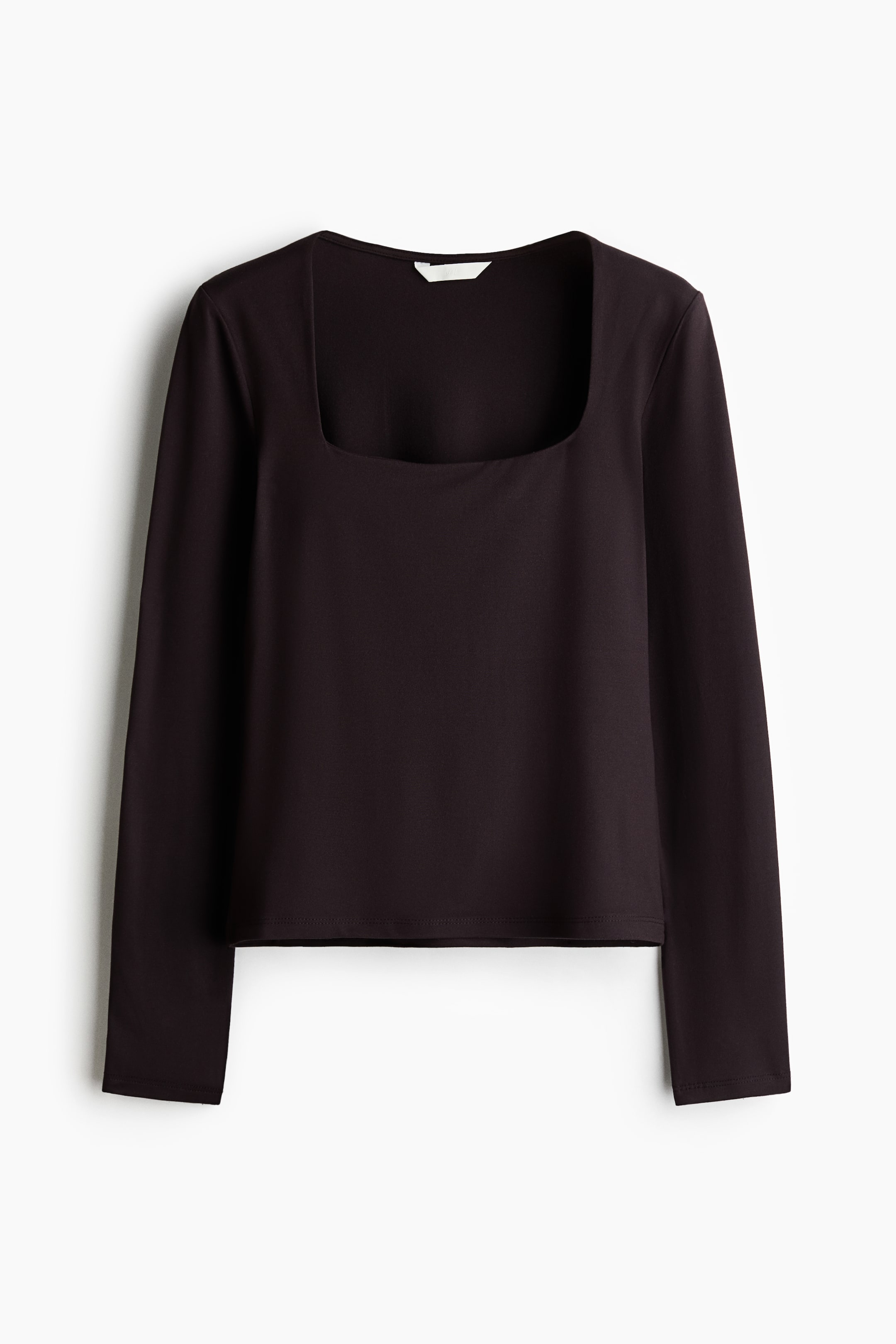 View larger image: Long-sleeved jersey top - Dark brown - Ladies | H&M IN 4