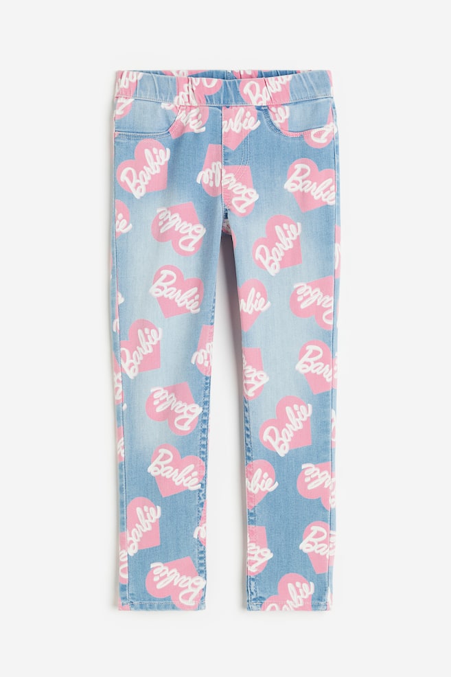 Printed Jeggings - Light denim blue/Barbie - 1