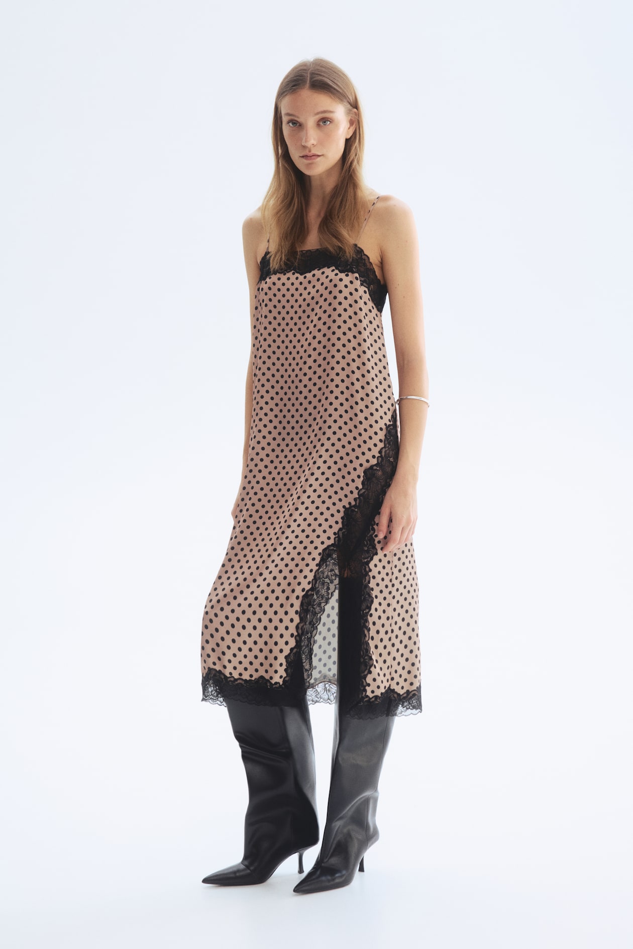 Lace-Trimmed Slip Dress - image 3