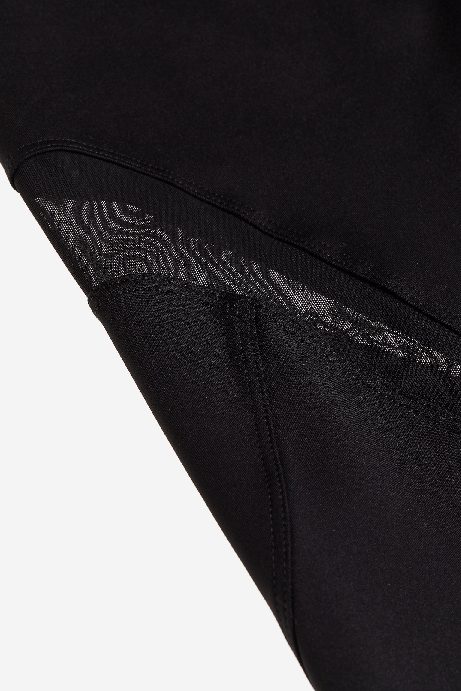 Mesh-detail sports leggings in DryMove™ - Black/Dark grey - 2