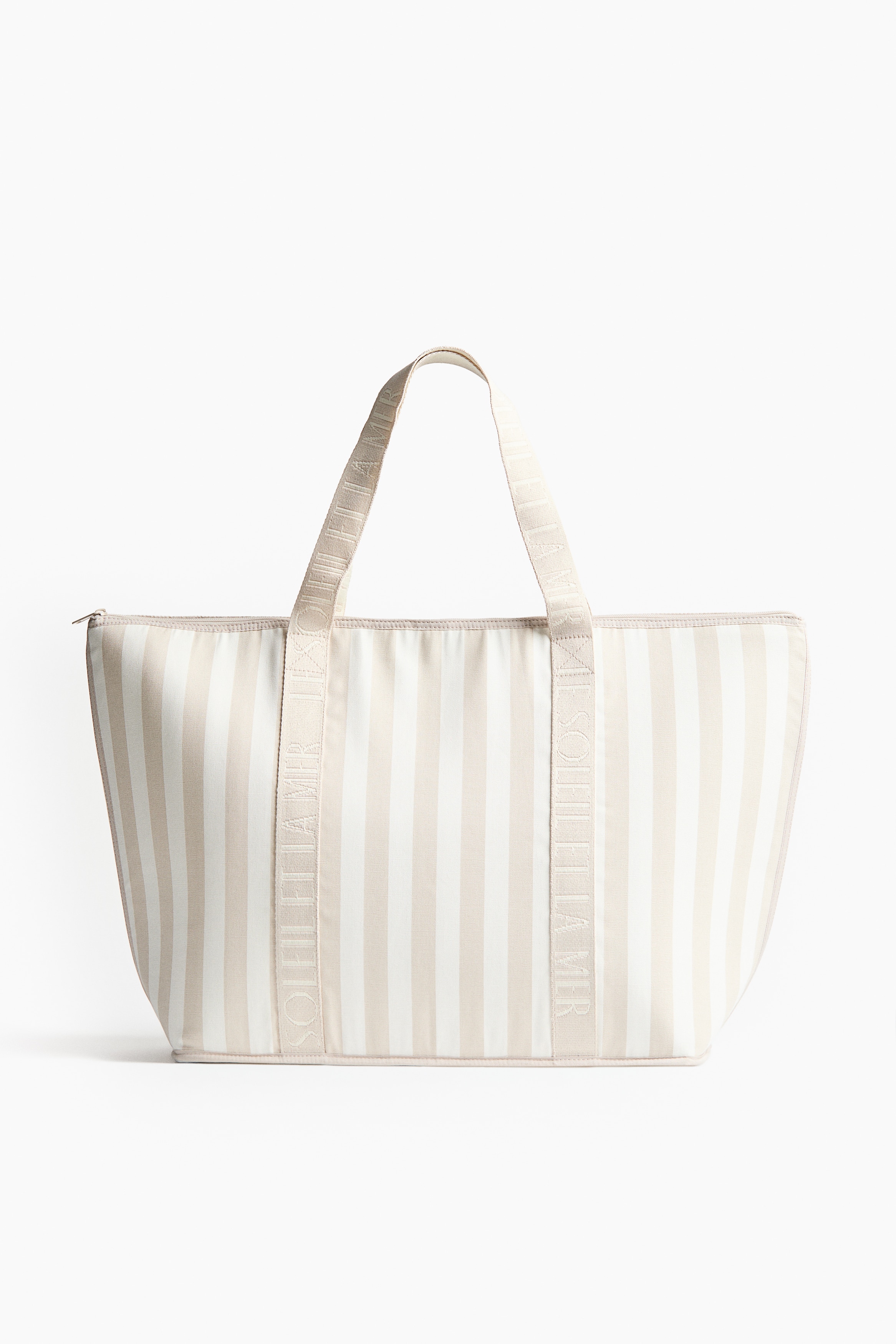 Water-Repellent Cooler Bag - Light beige/striped