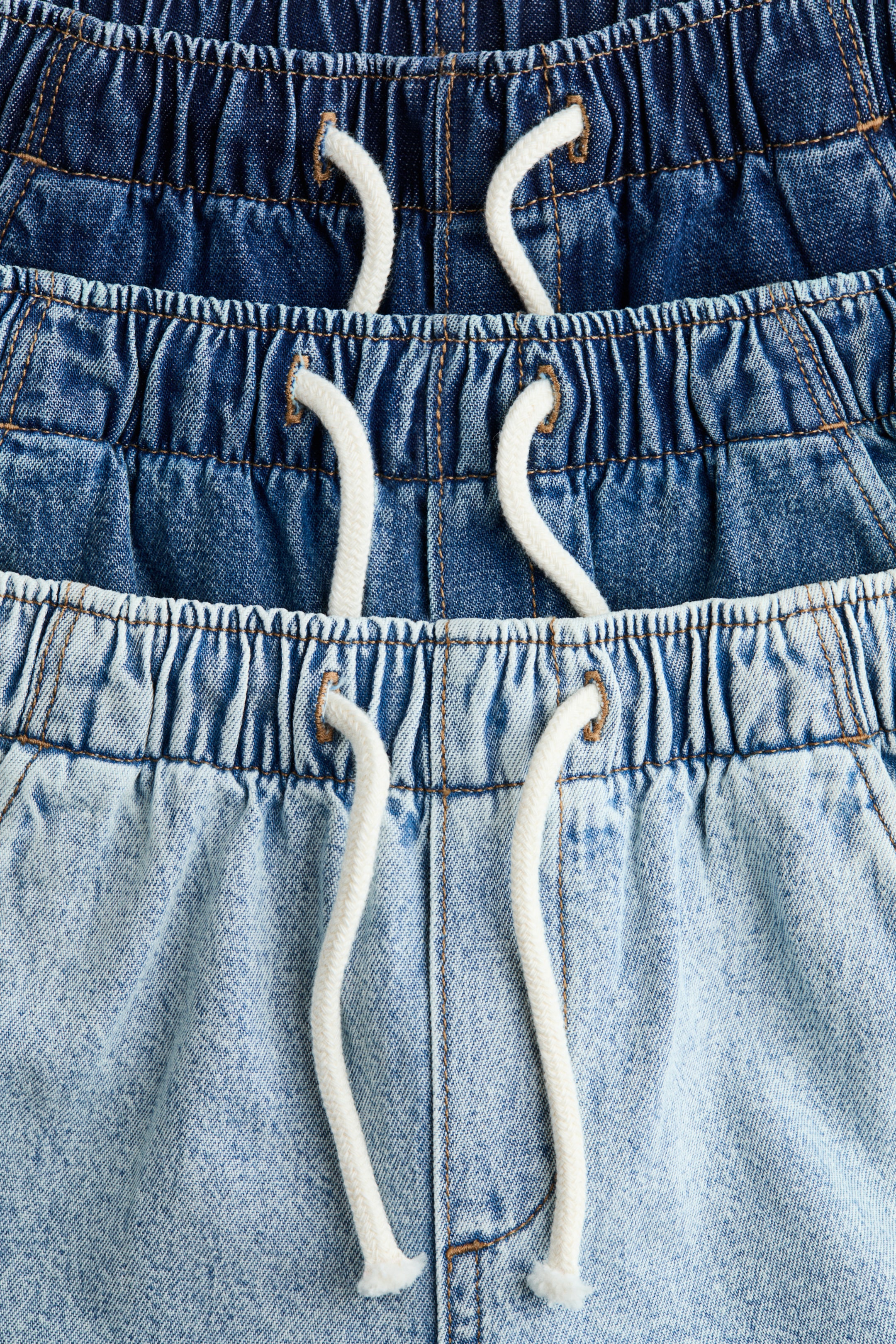 Детские джинсы H&M 3-Pack Denim Joggers — фото 2
