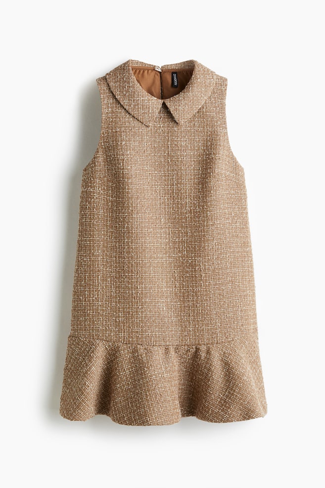 Robe texturée - Beige - 1