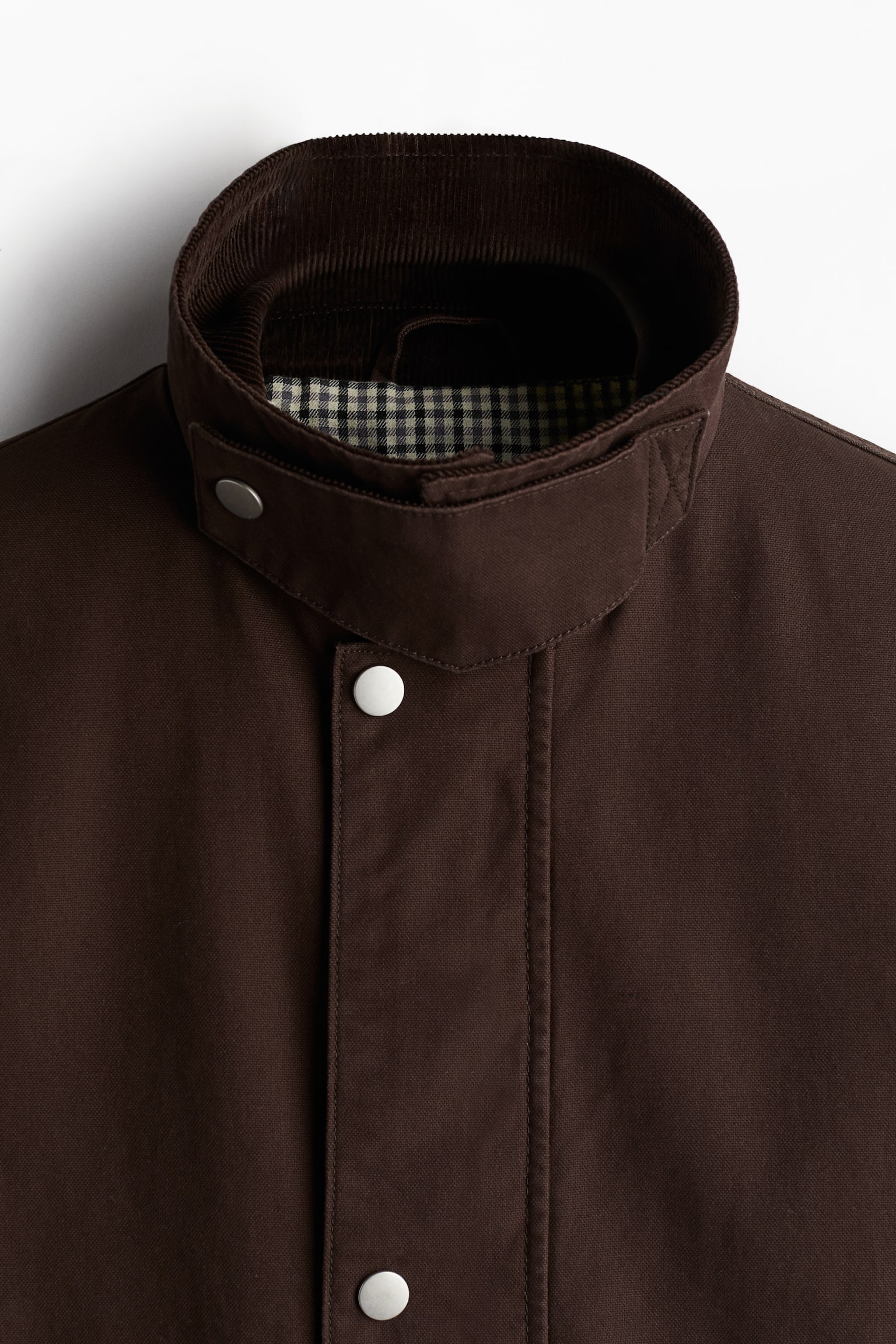 Regular Fit Canvas jacket - Brown/Black - 8