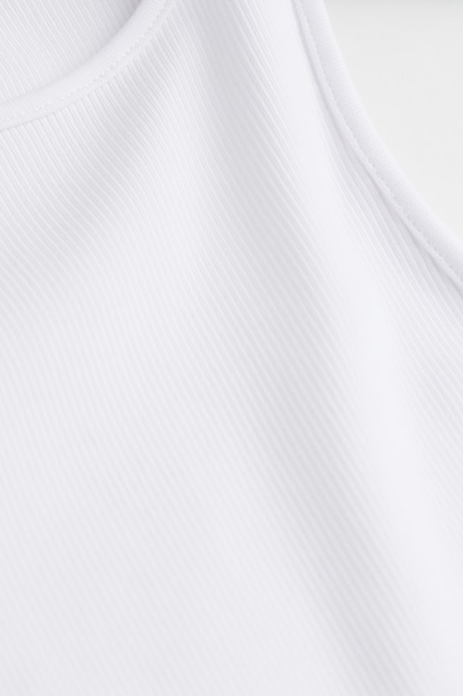 Ribbed vest top - White/Black/White/Black striped/Purple - 6