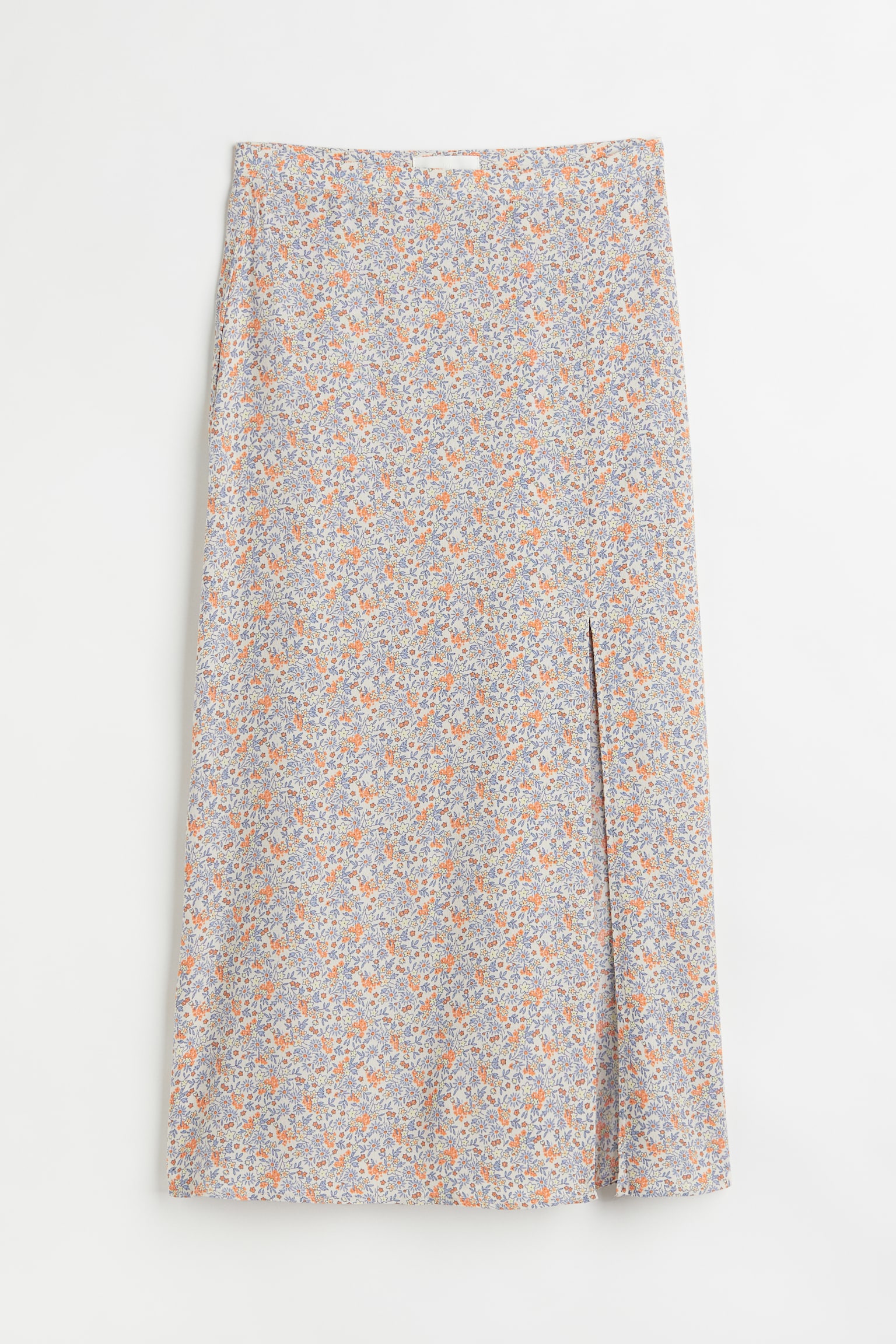 Viscose Skirt - Orange/Small flowers - 1