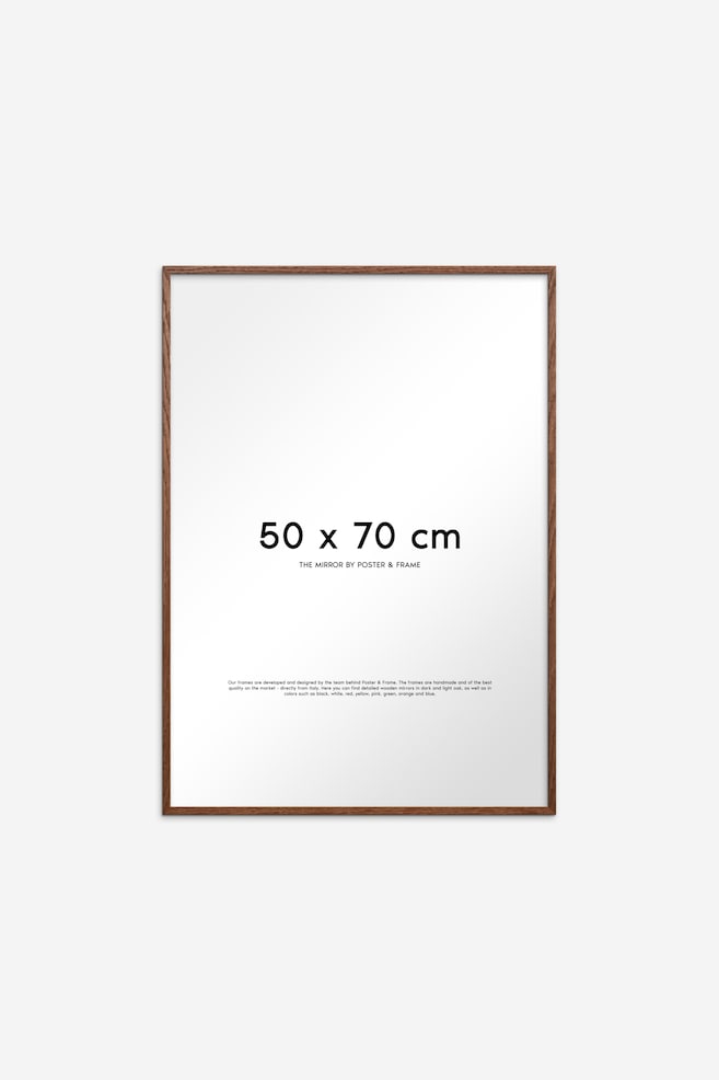 Spiegel Met Houten Frame - Donkere Eik/Natuurlijk Eiken/Rood/Lila/Blauw - 1