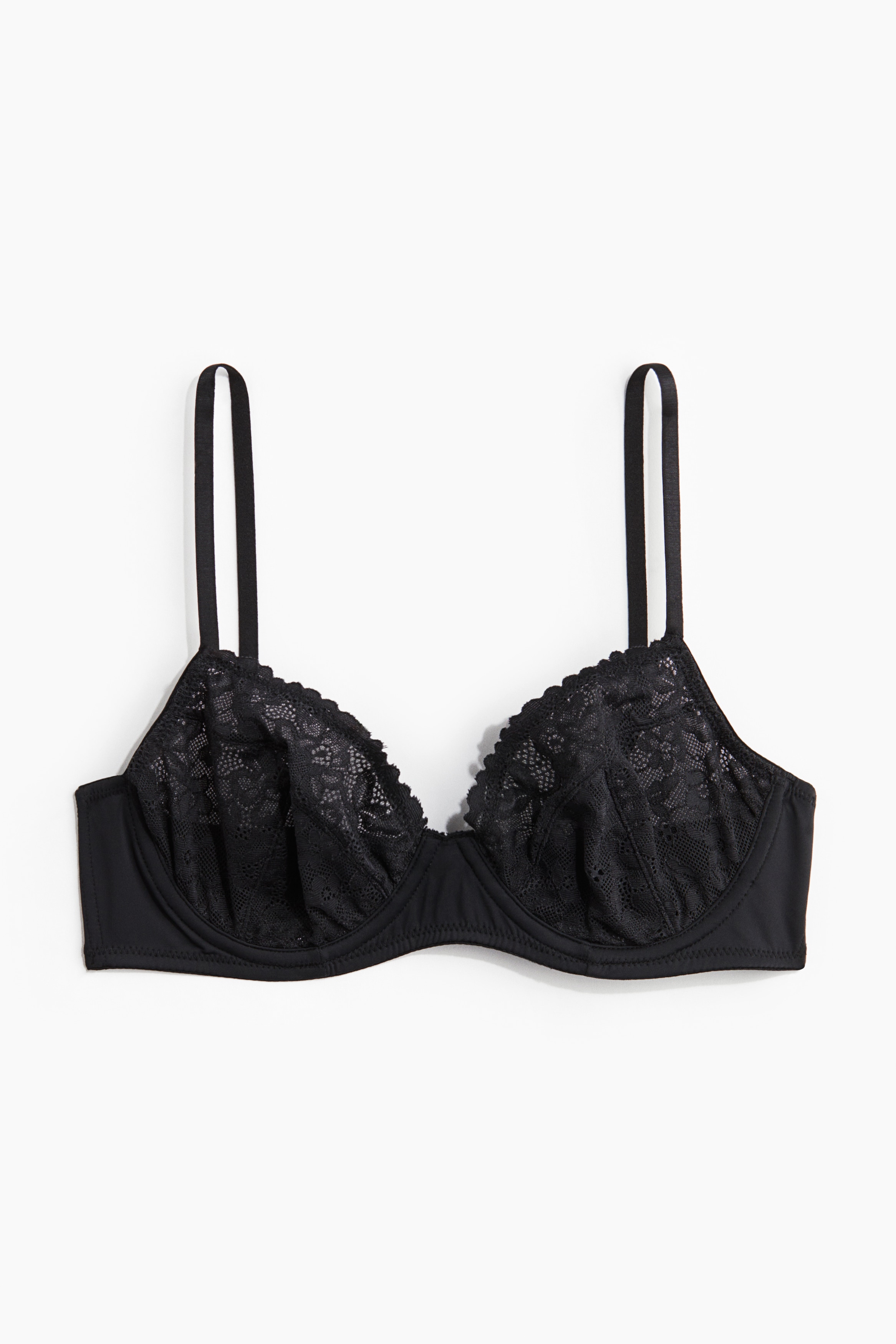 Sutiã em renda com aros - Preto