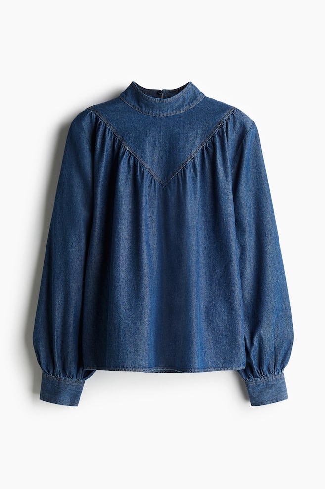 Camicetta in denim - Blu denim - 1