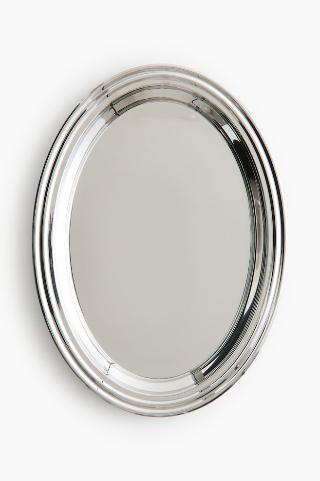 Oval stainless steel tray - Silver-coloured - 1