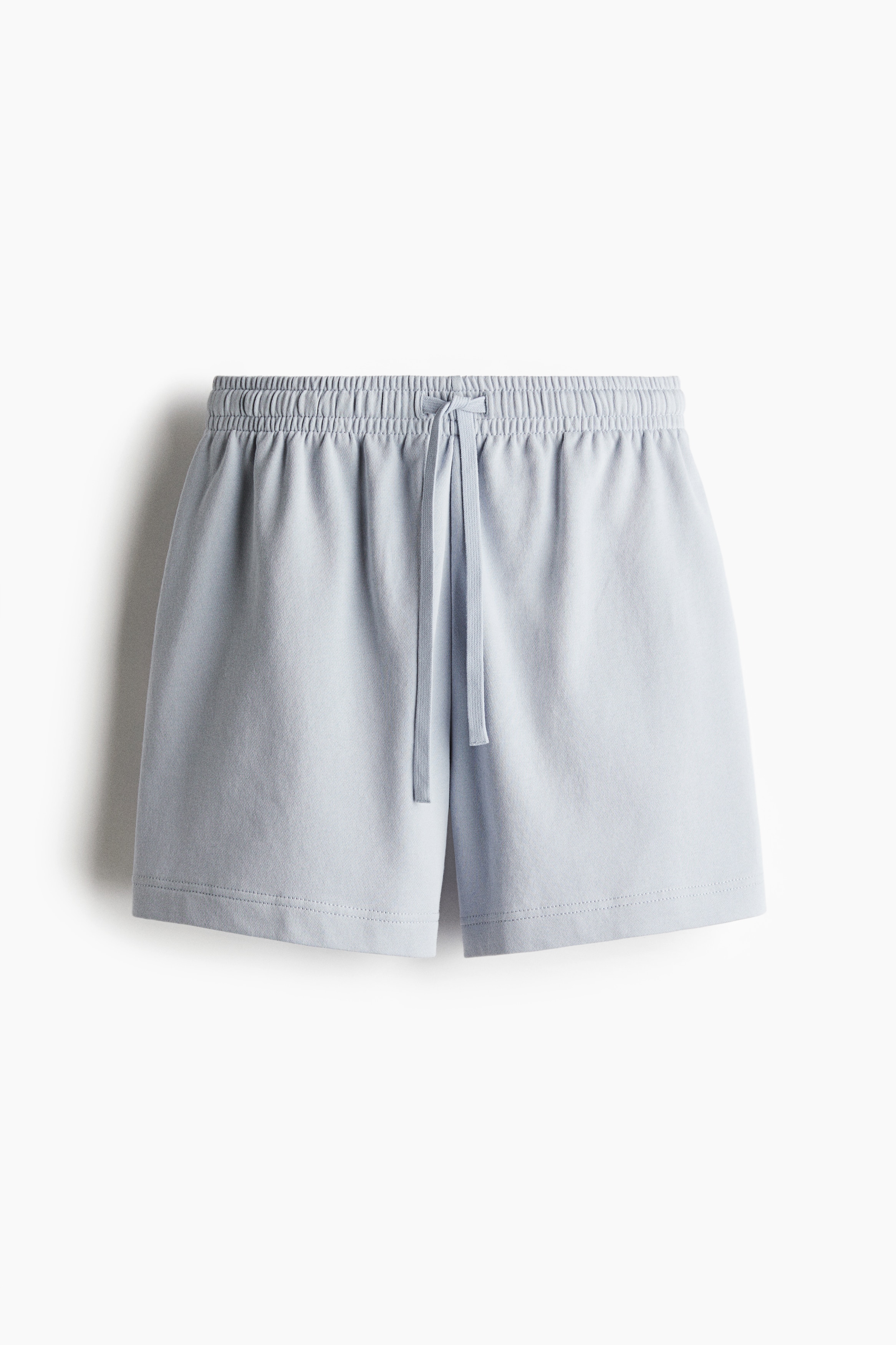 Bol Kesimli Sweatshirt Şort - Açık tozlu mavi/Koyu kahverengi/Gri kırçıllı