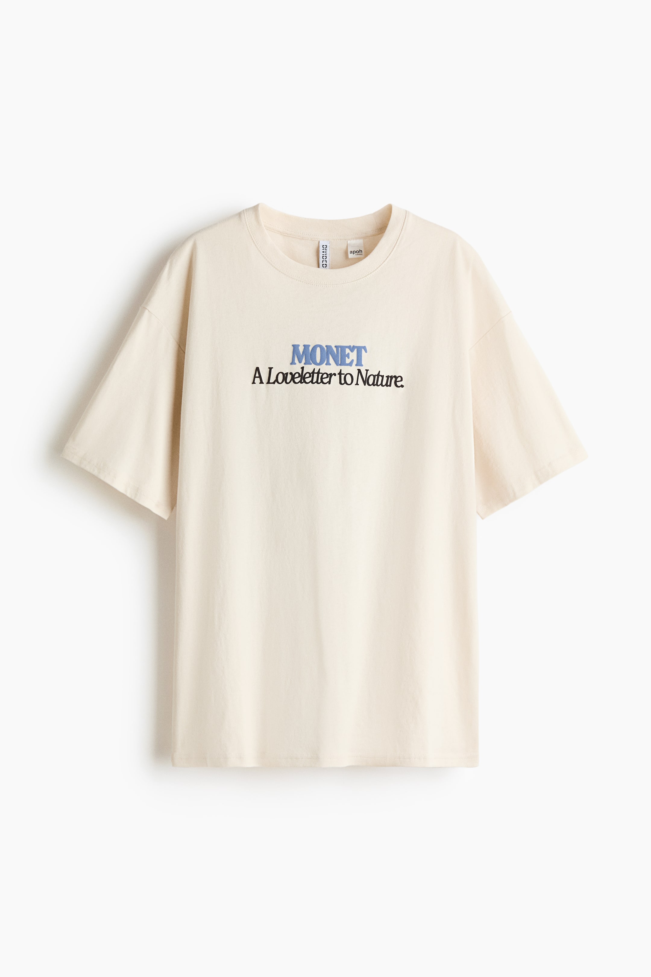 View larger image: Oversized print-motif T-shirt - Light beige/Monet - Ladies | H&M IN 1