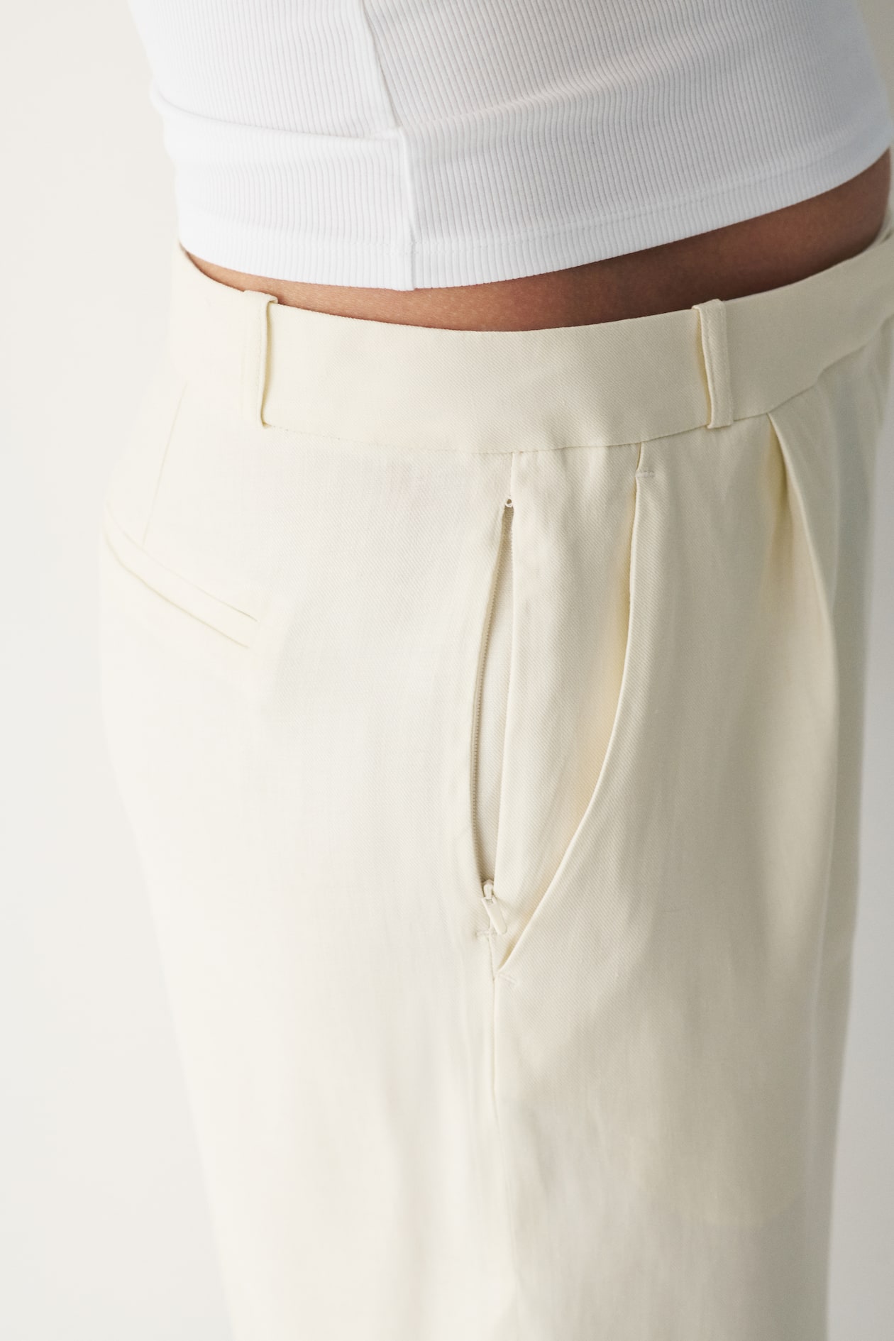 Wide-Leg Linen-Blend Dress Pants - image 2