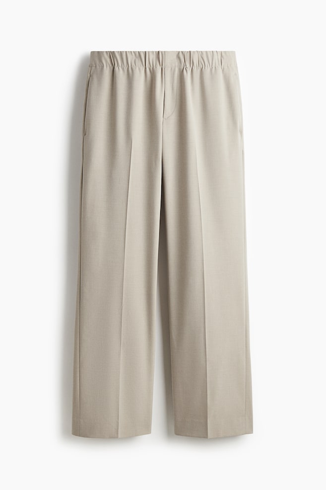Relaxed Fit Trousers - Beige/Navy blue - 1