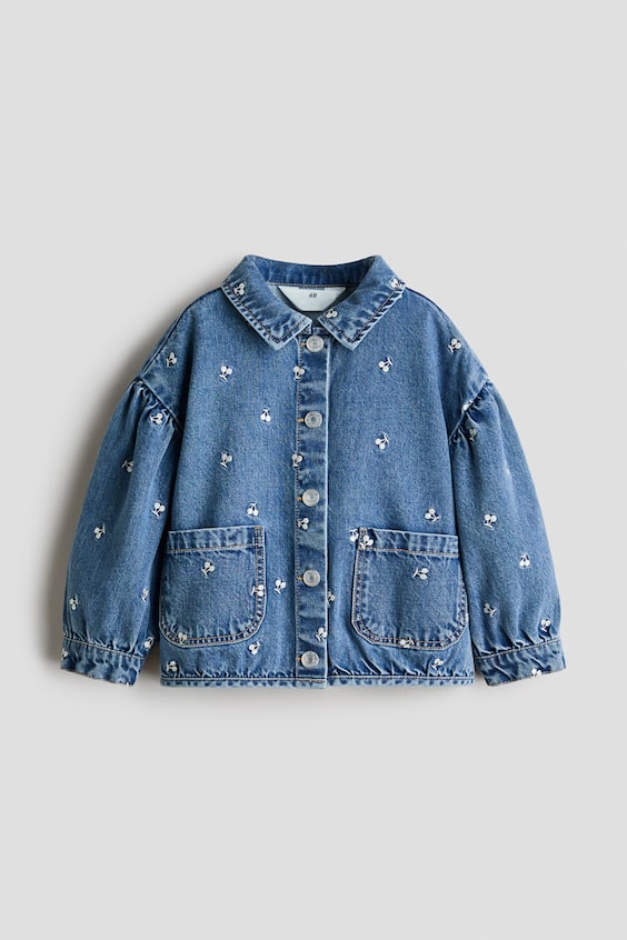 Детские куртки H&M Embroidered-Detail Denim Jacket