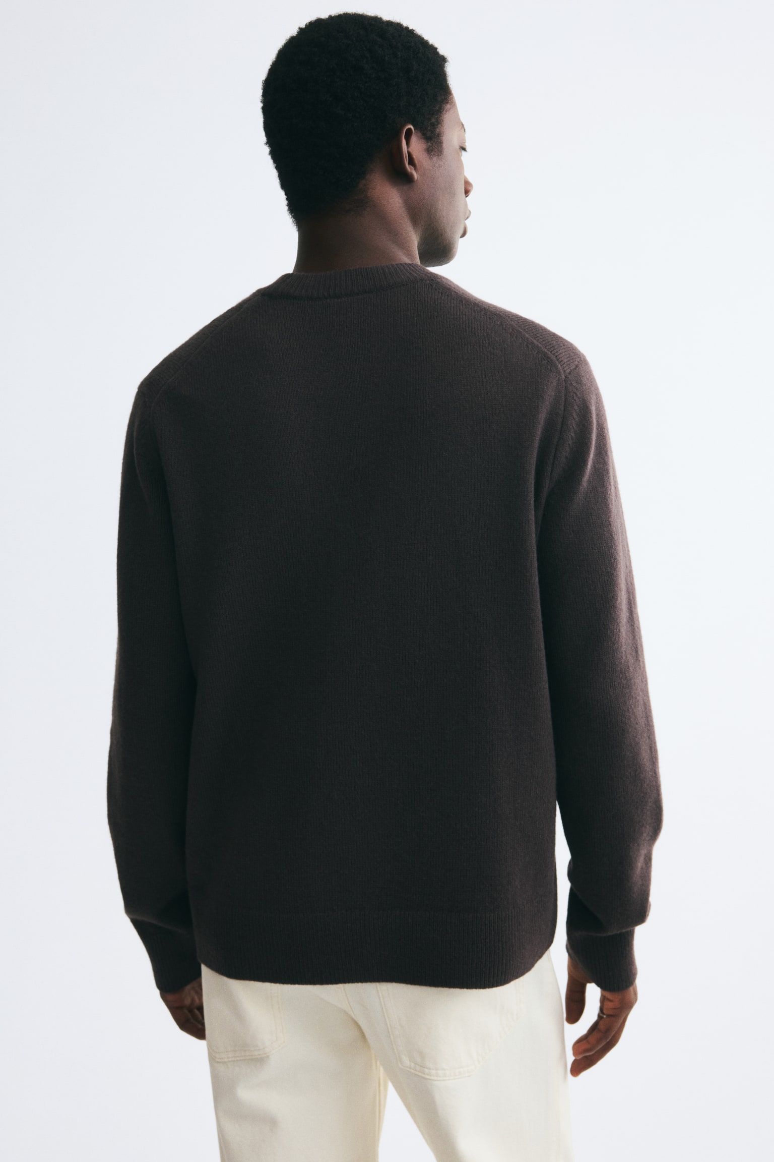 Мужской свитер H&M Regular-Fit Wool, цвет: Тёмный коричневый — фото 5