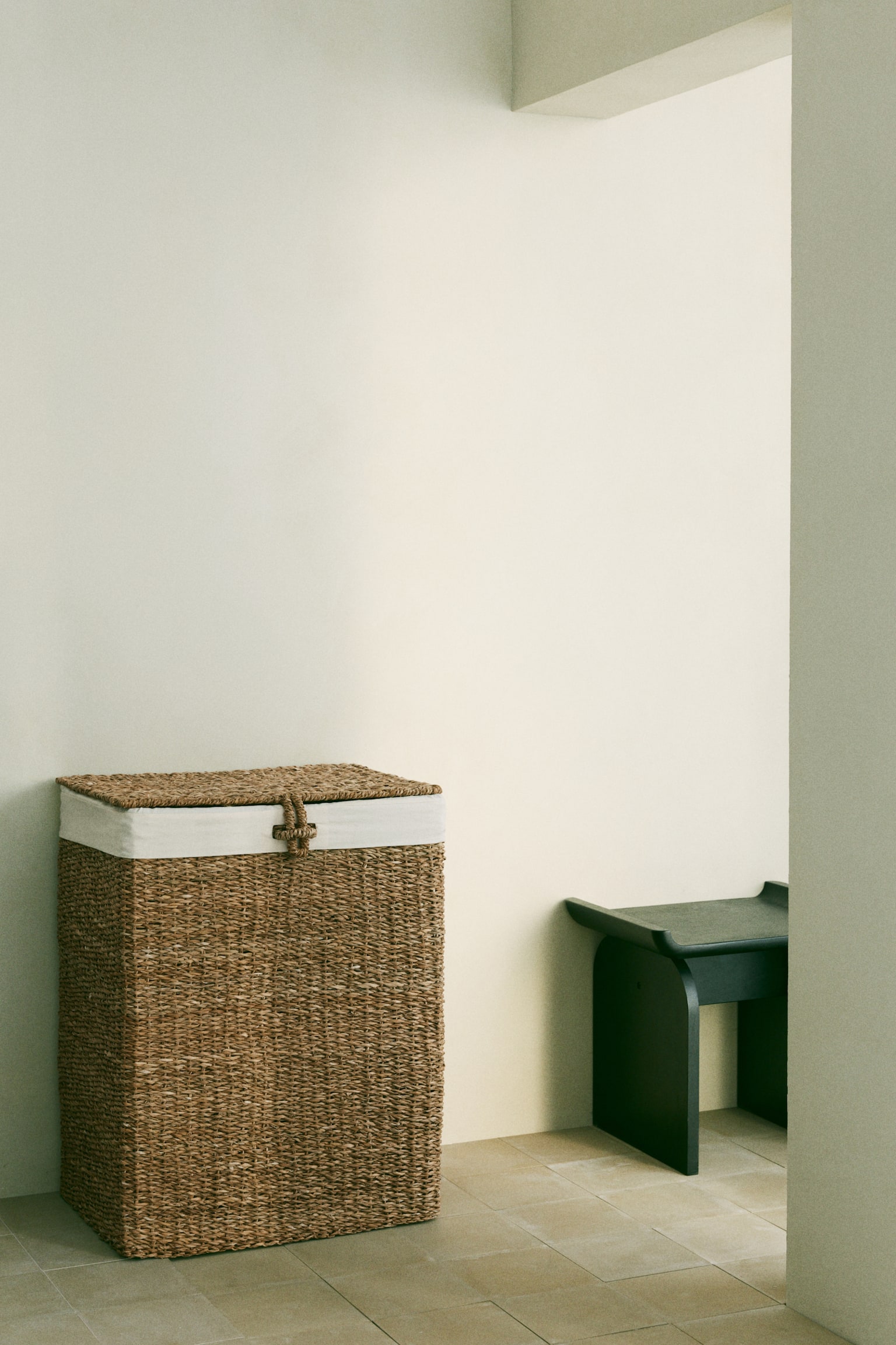 Extra-large seagrass laundry basket - Beige - 2