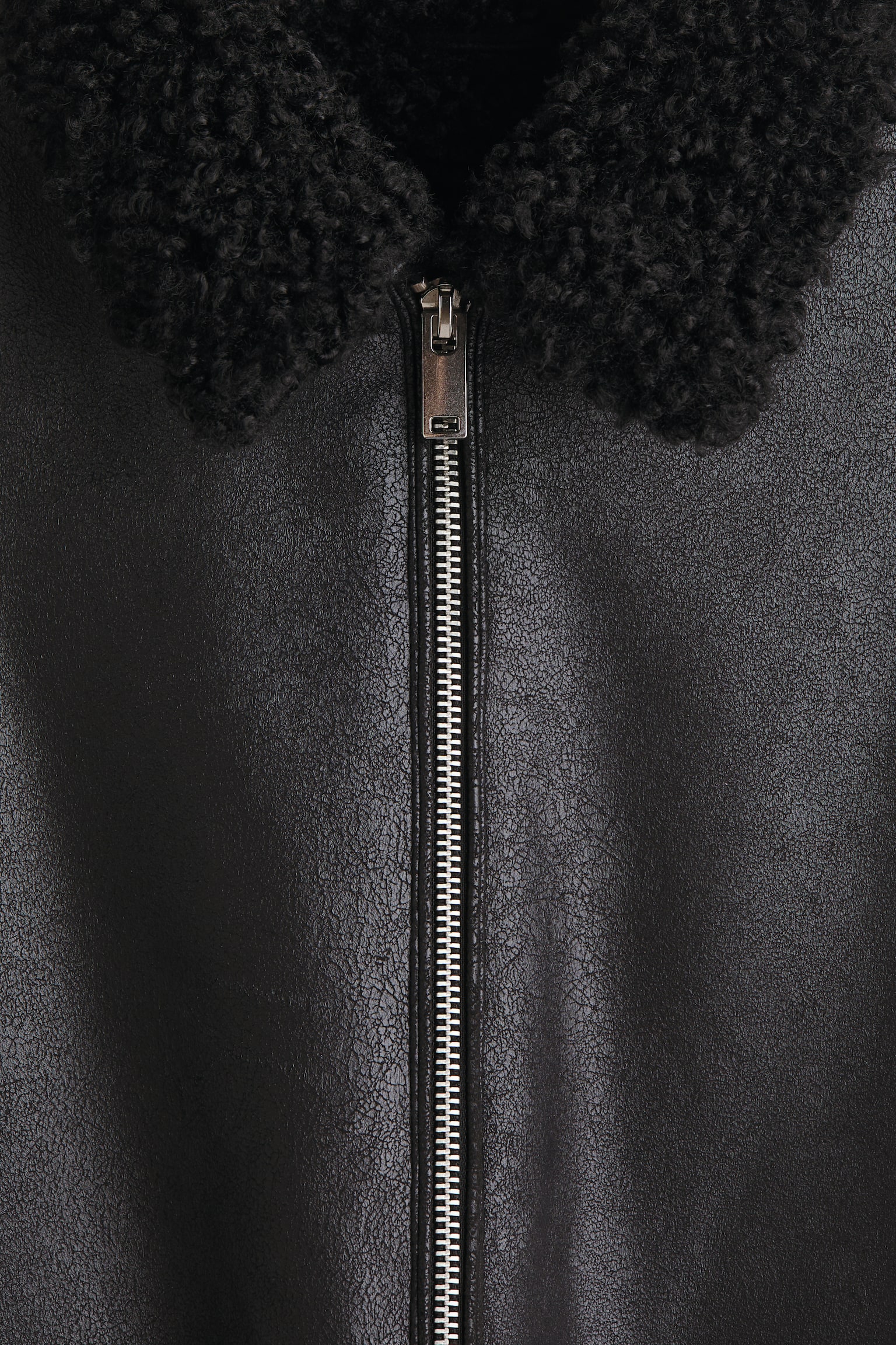 Teddy-lined jacket - Black - 6