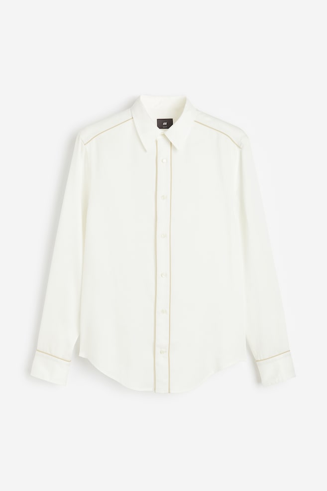 Slim Fit Lyocell shirt - White - 2