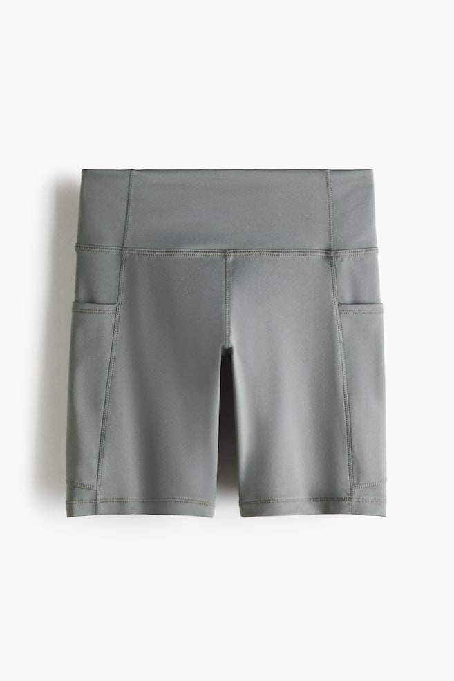 Sports cycling shorts with DryMove™ - Grey/Black/Jade green - 1