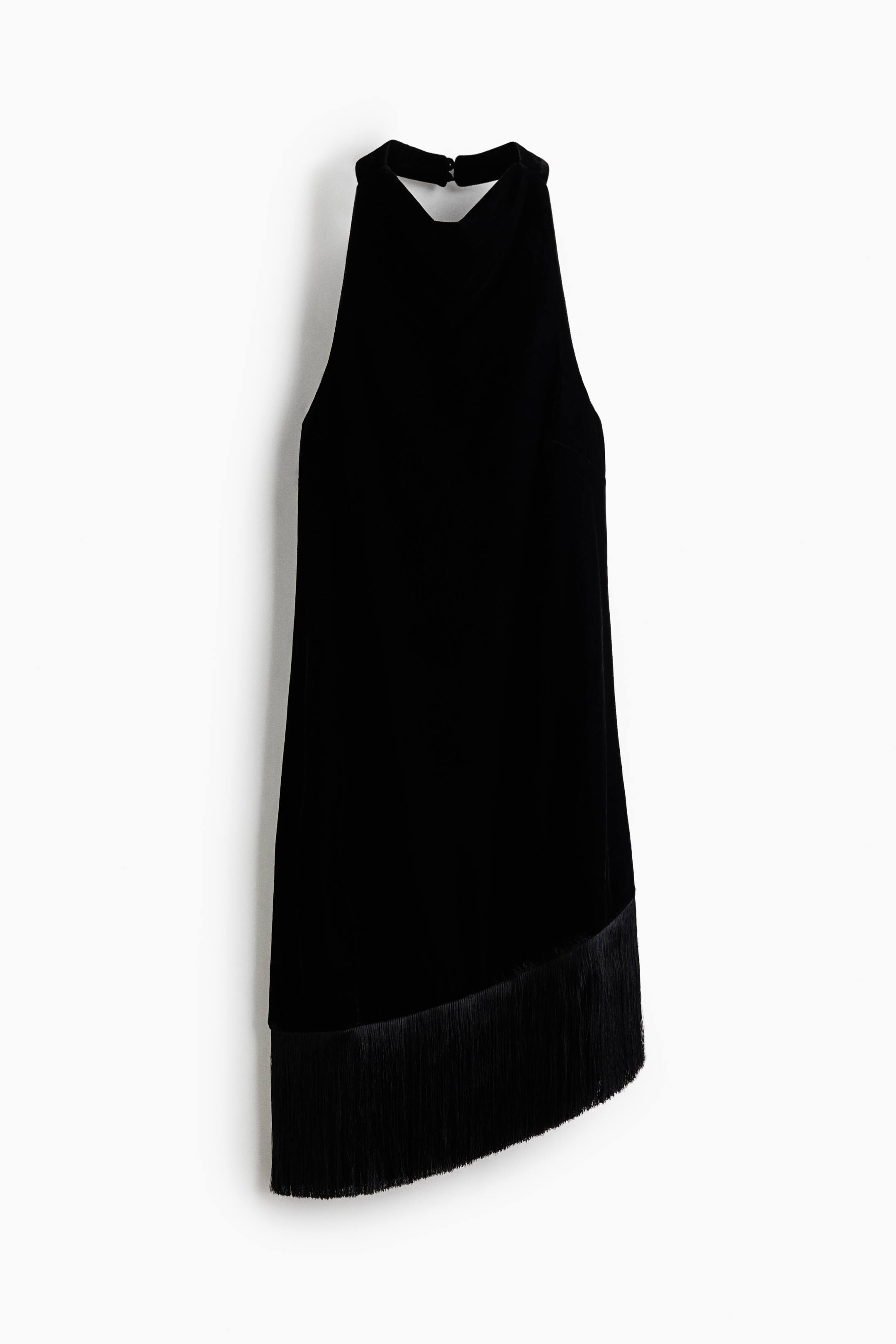 View larger image: Fringed velvet dress - Black - Ladies | H&M 1