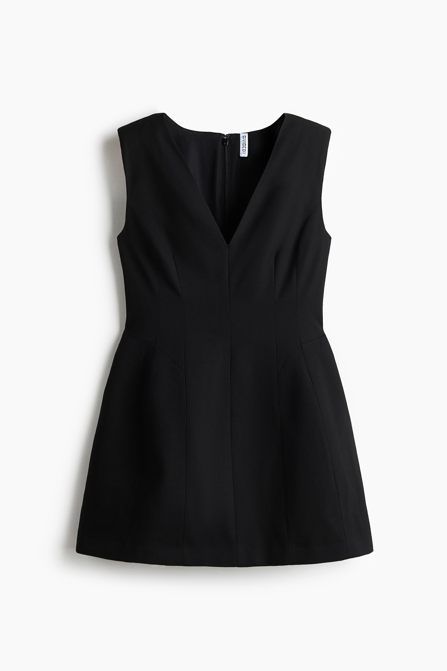 V-neck dress - Negro