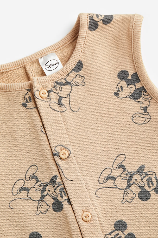 2-piece printed cotton set - Beige/Mickey Mouse - 3