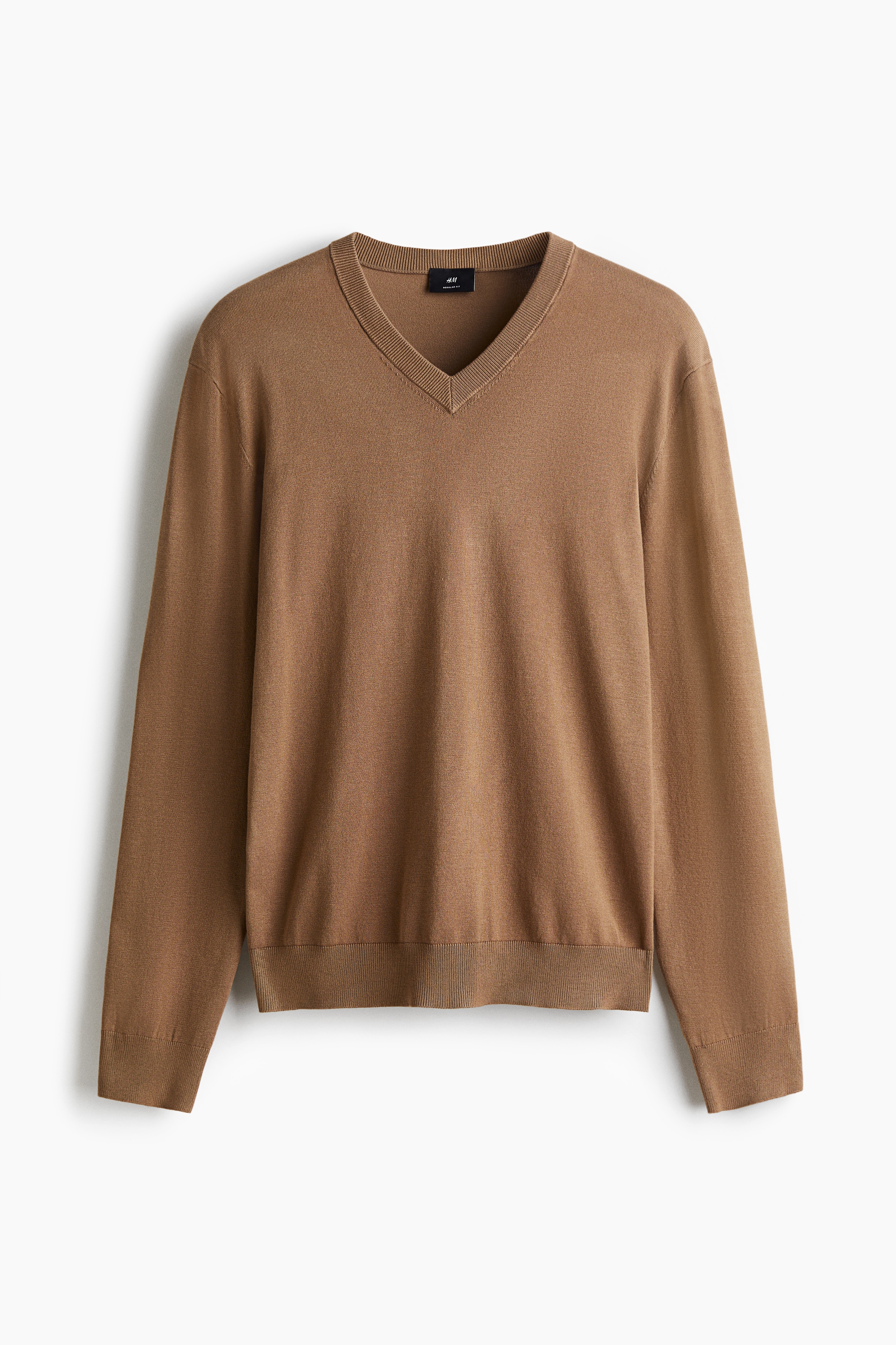 Regular Fit Fine-knit jumper - Dark beige
