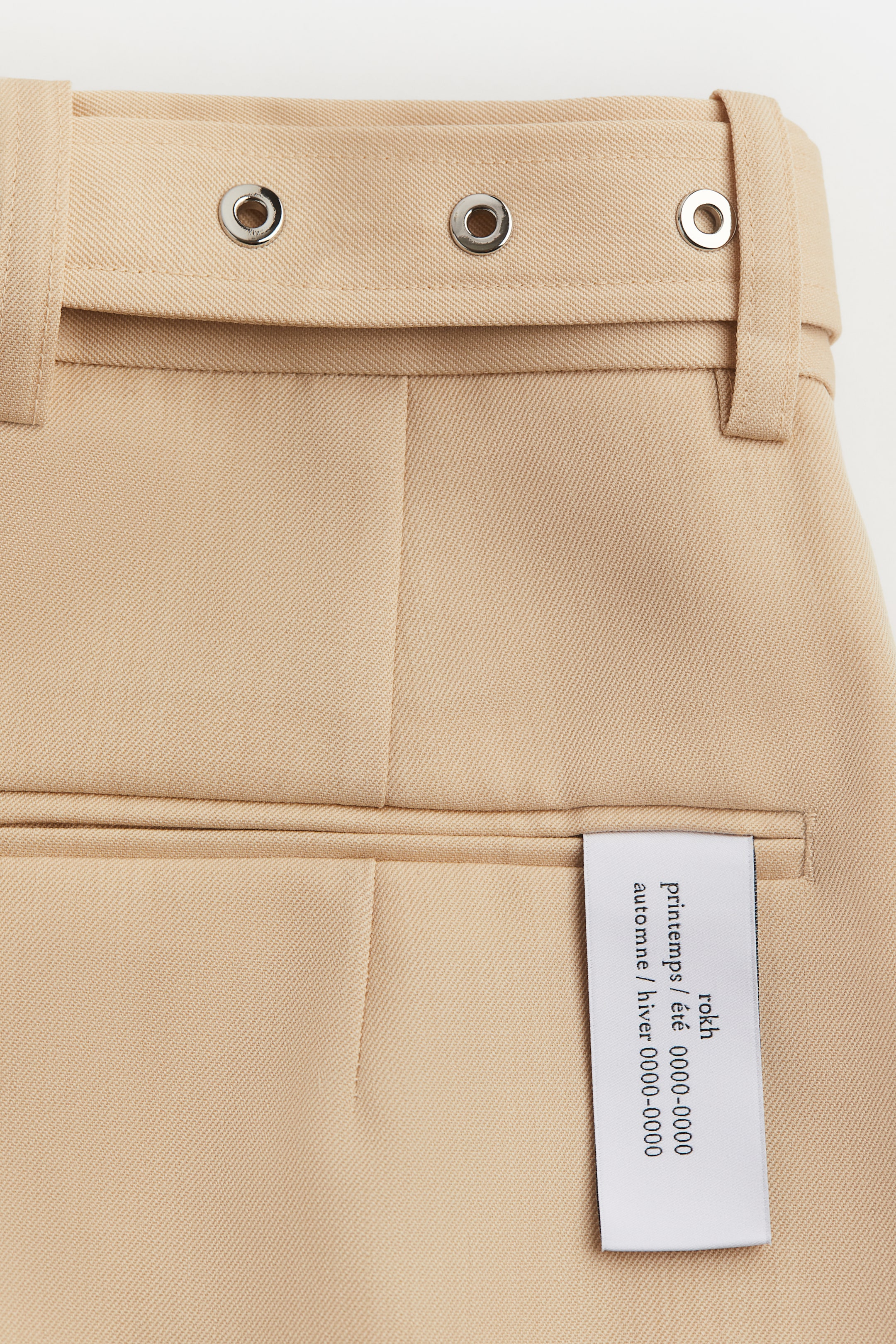 View larger image: Wool-blend Pants with Belt - Beige - Ladies | H&M US 2