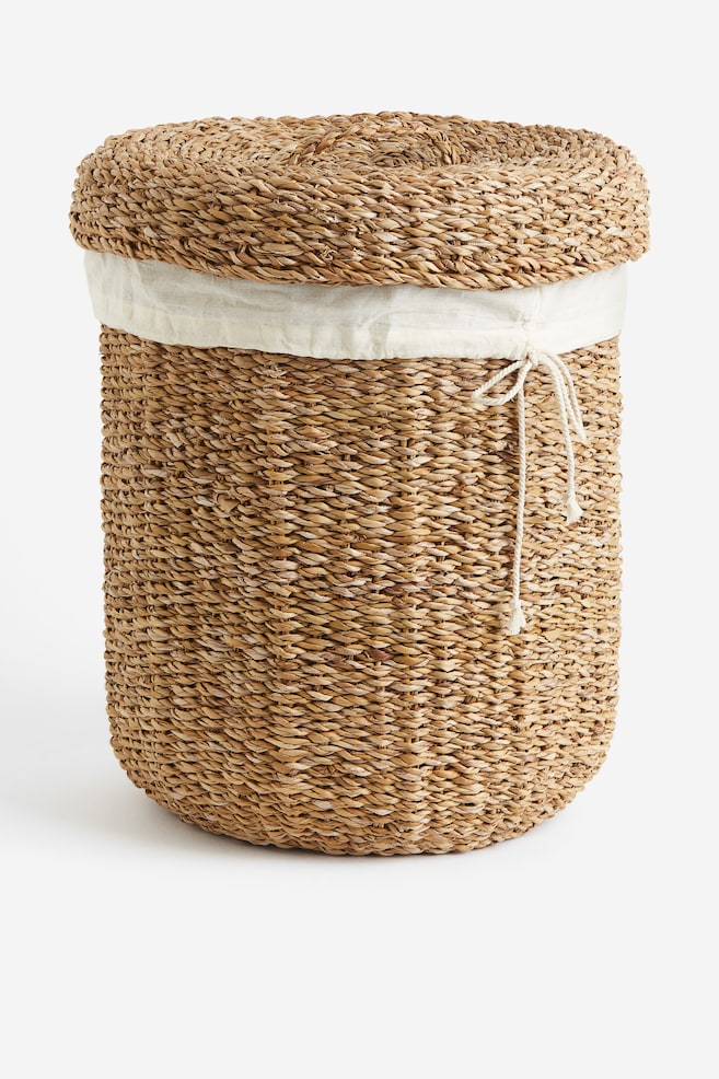 Seagrass laundry basket - Beige/Light beige - 1