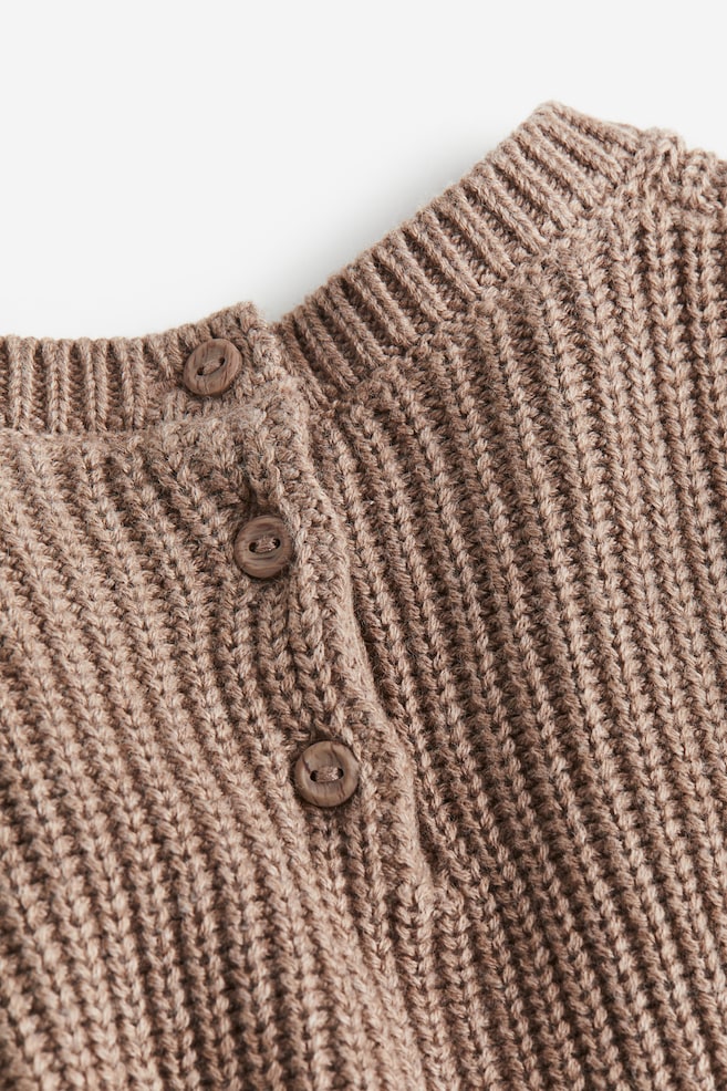 2-piece knitted set - Light brown/Green - 2