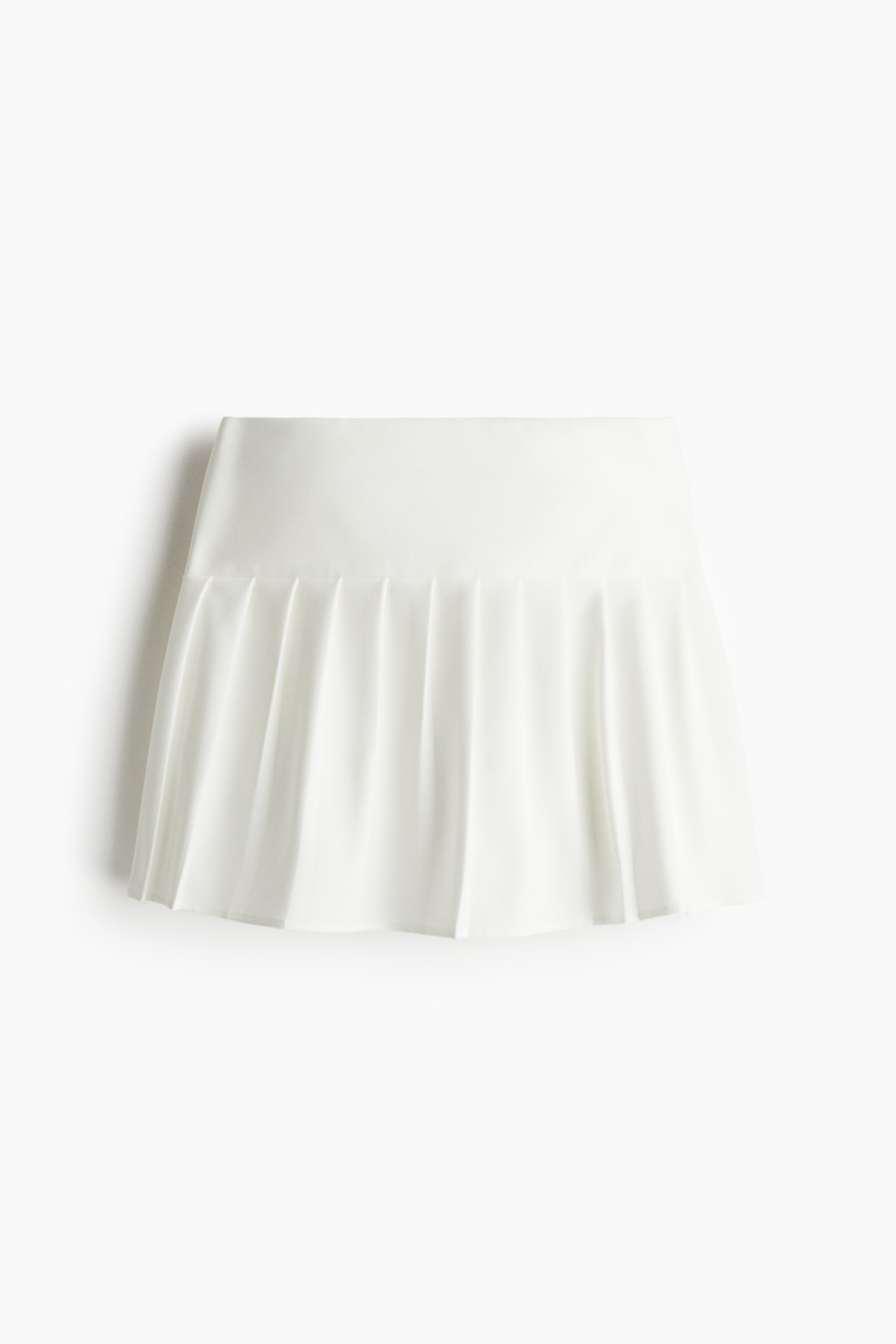 Женская юбка H&M Pleated Mini, цвет: Белый — фото 1