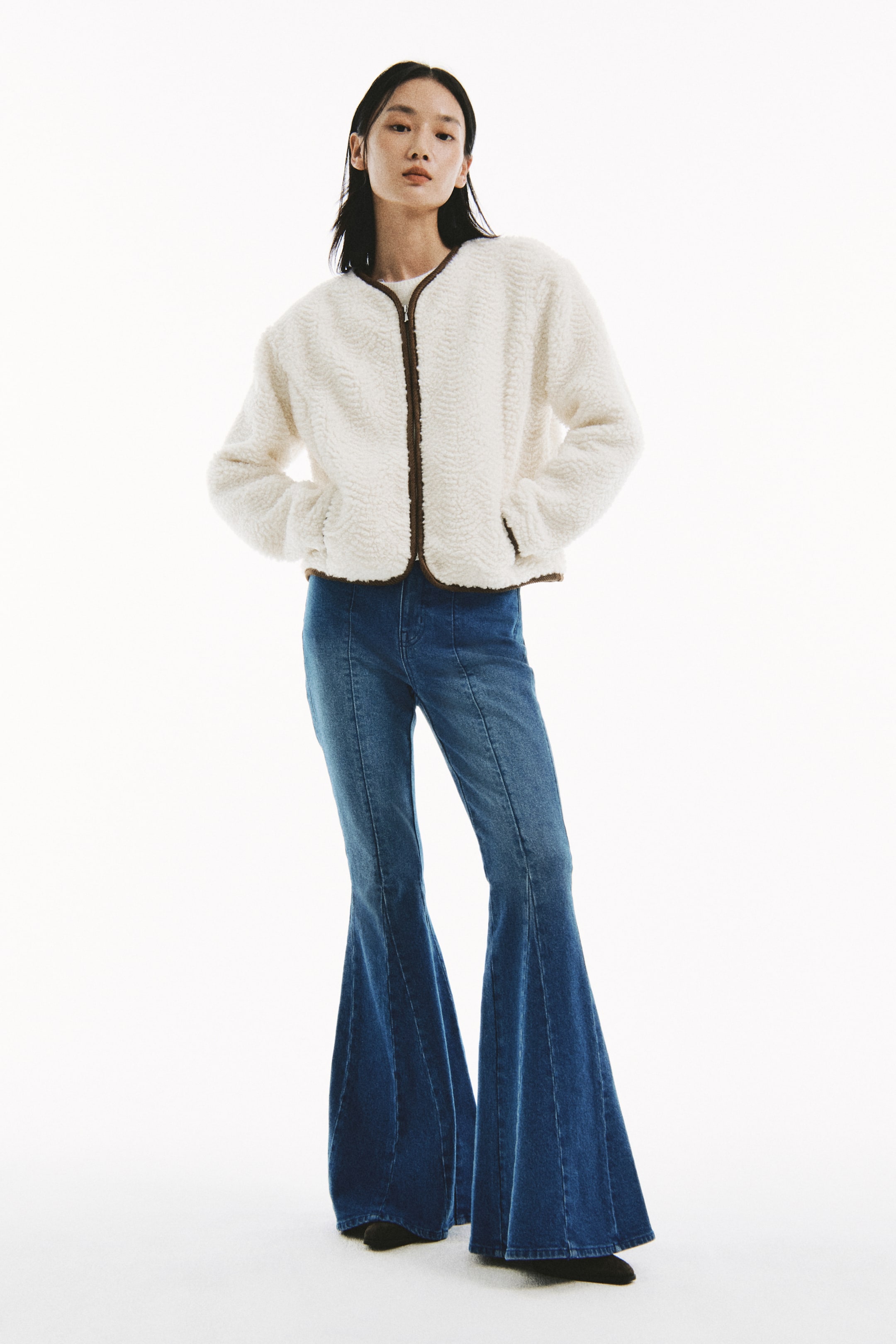 拡大画像を表示: テディジャケット - ホワイト - レディース | H&M JP 3