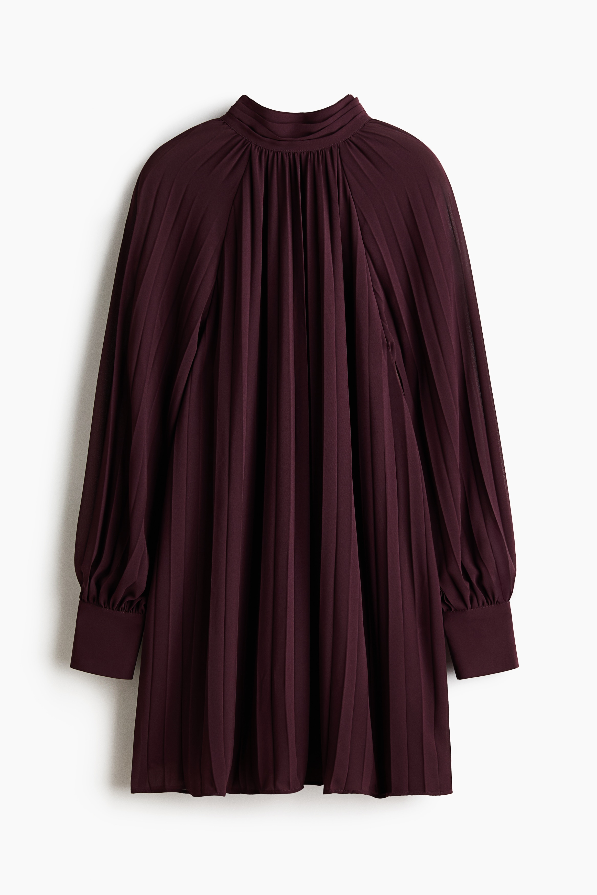 Vestido plisado de corte evasé