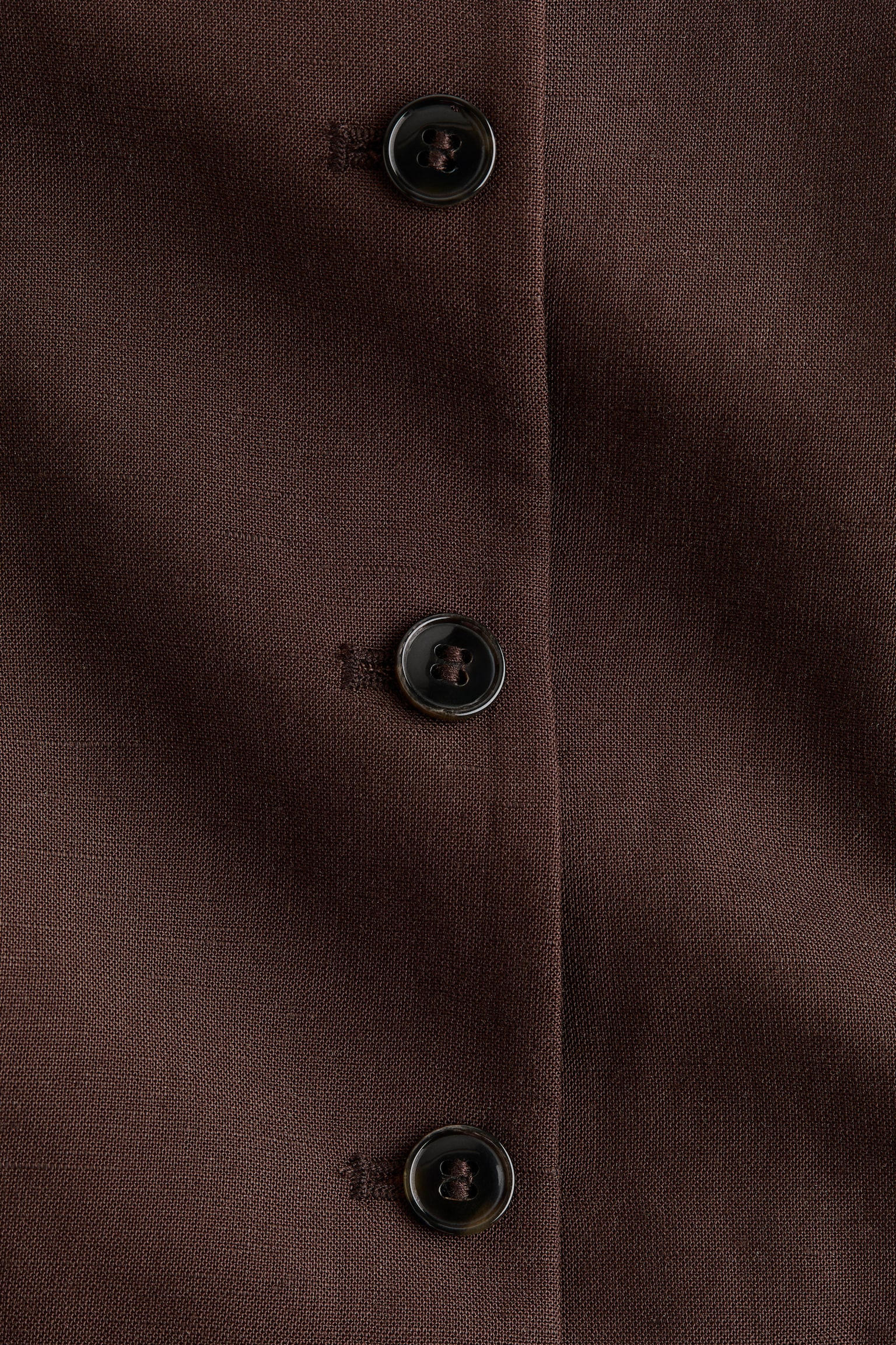 וסט ארוך - חום כהה/בז' - 6