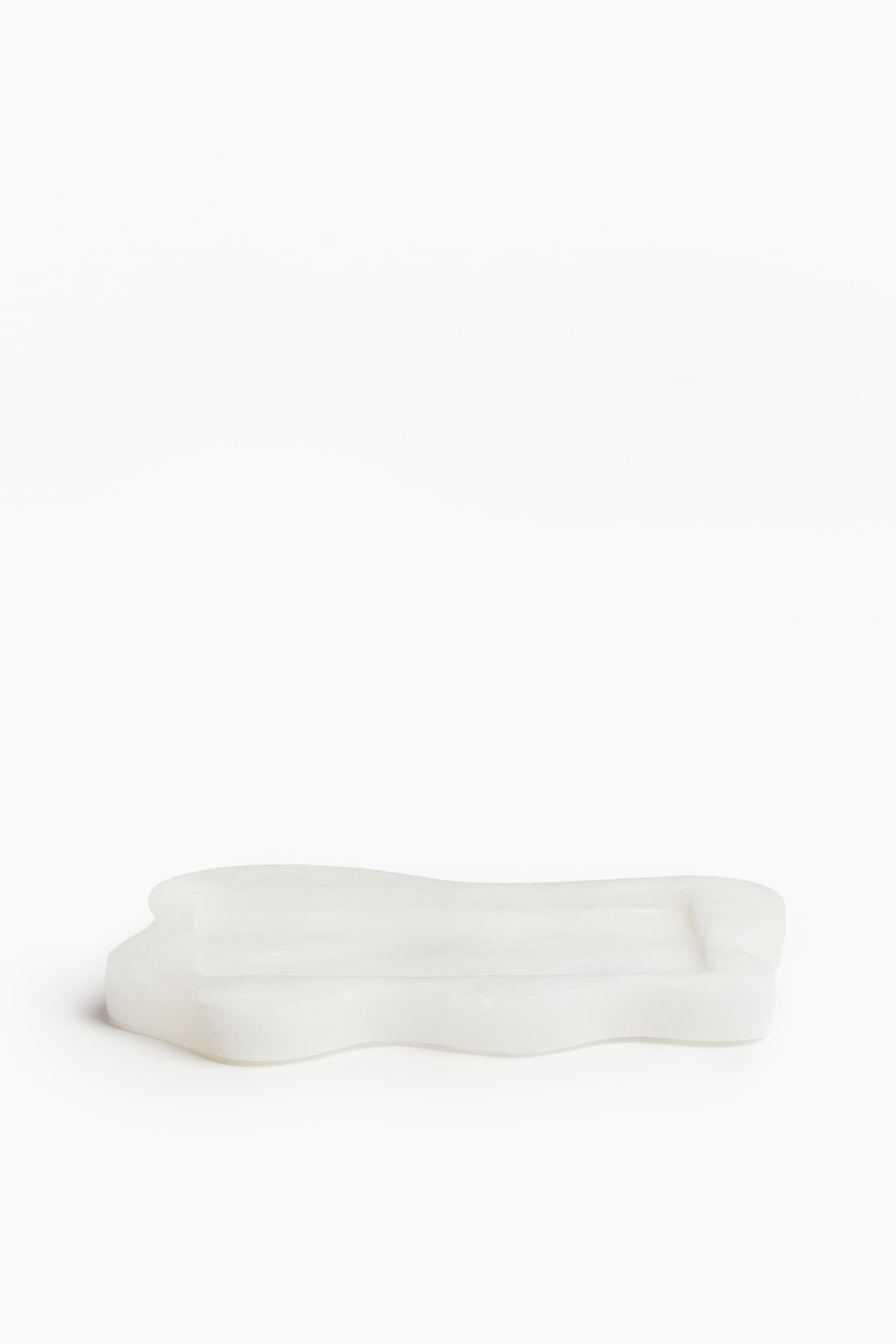 Alabaster tray - White/Marbled - 1