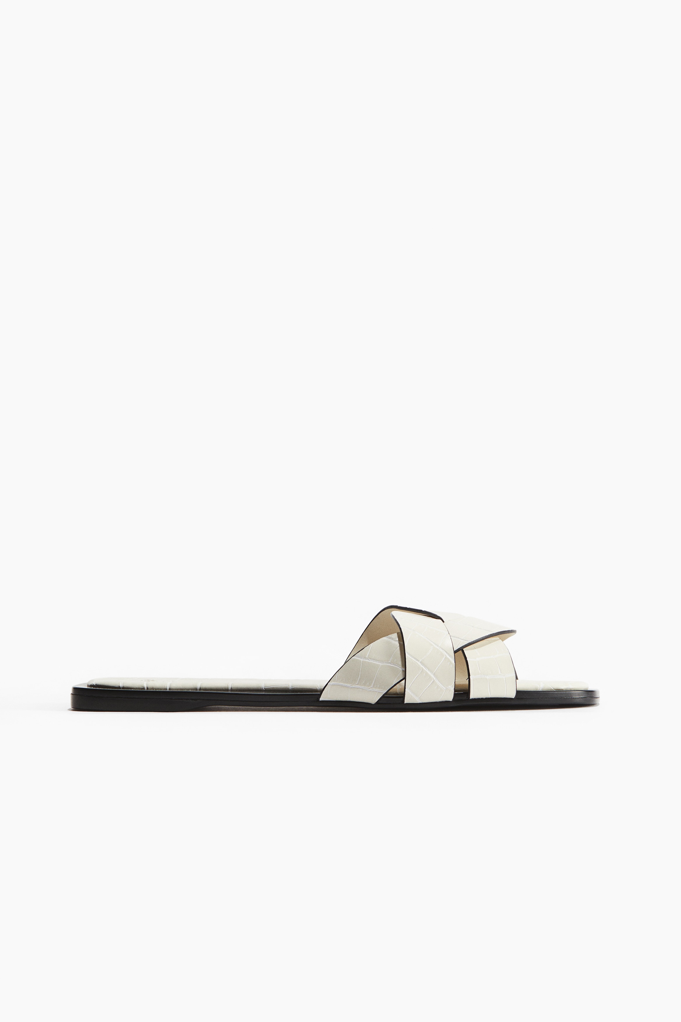 Sandali intrecciati - Crema/motivo coccodrillo/Marrone scuro/Bordeaux/Nero/motivo coccodrillo