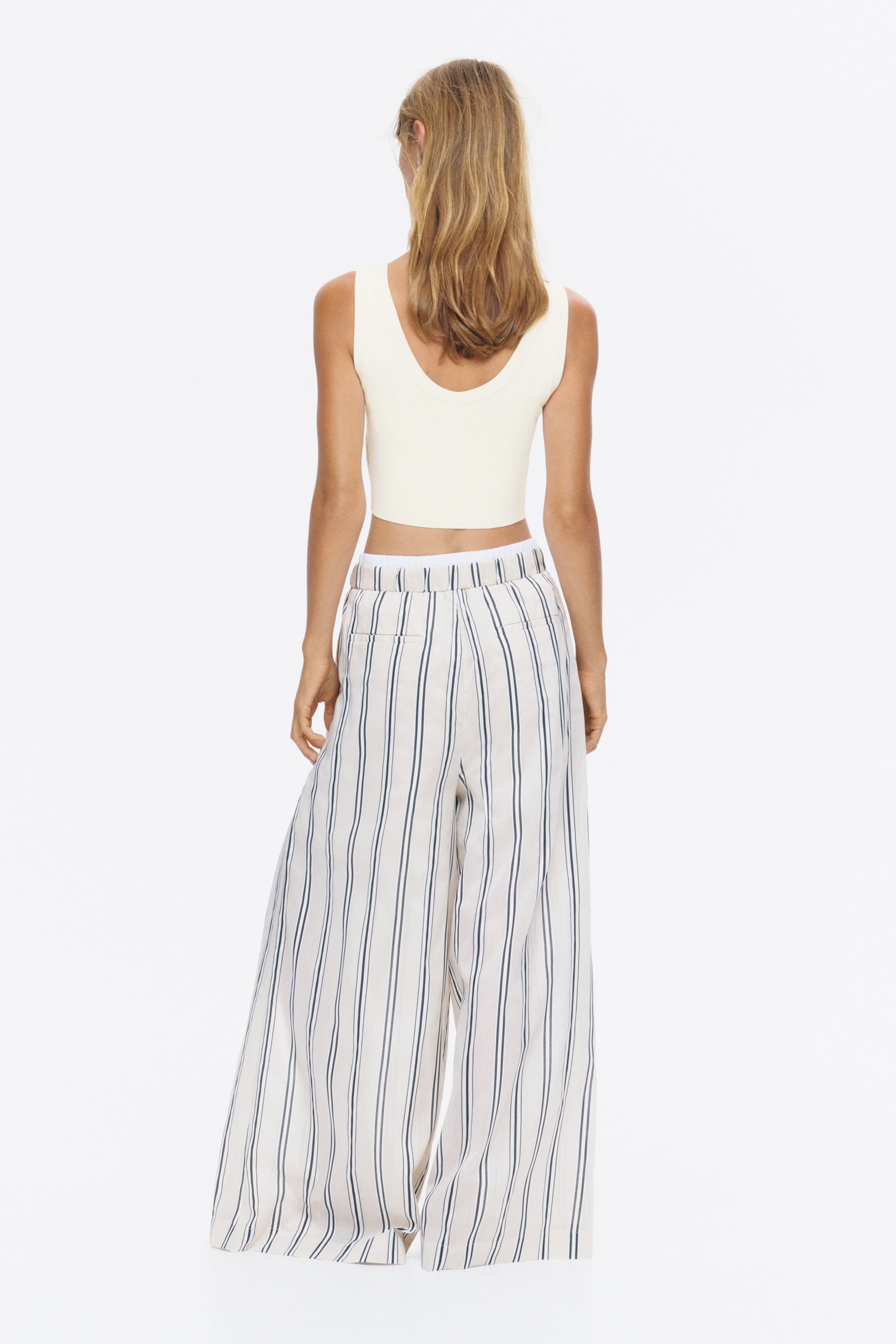 Cropped Fine-Knit Tank Top