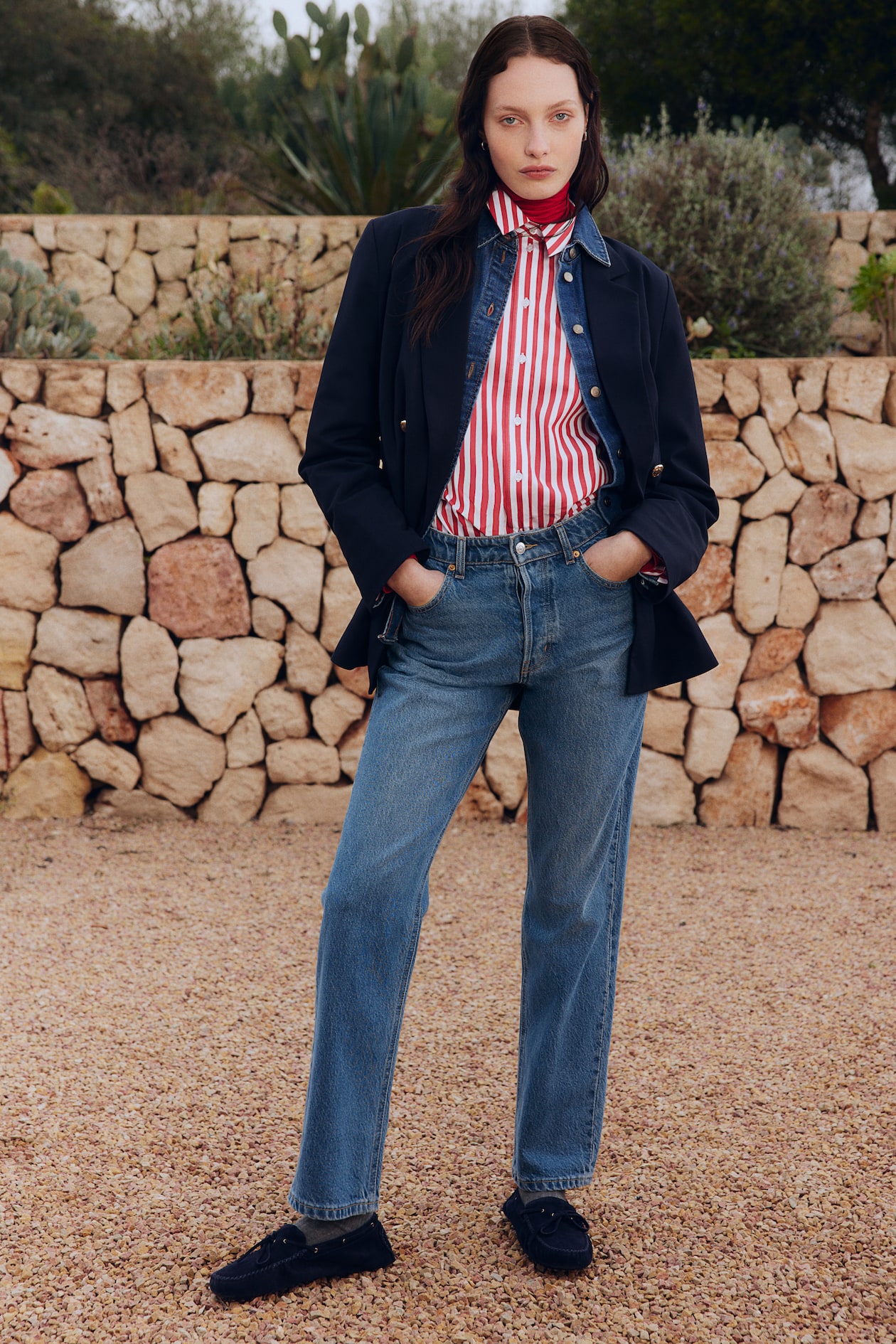 Jean droit - Bleu denim - FEMME | H&M FR